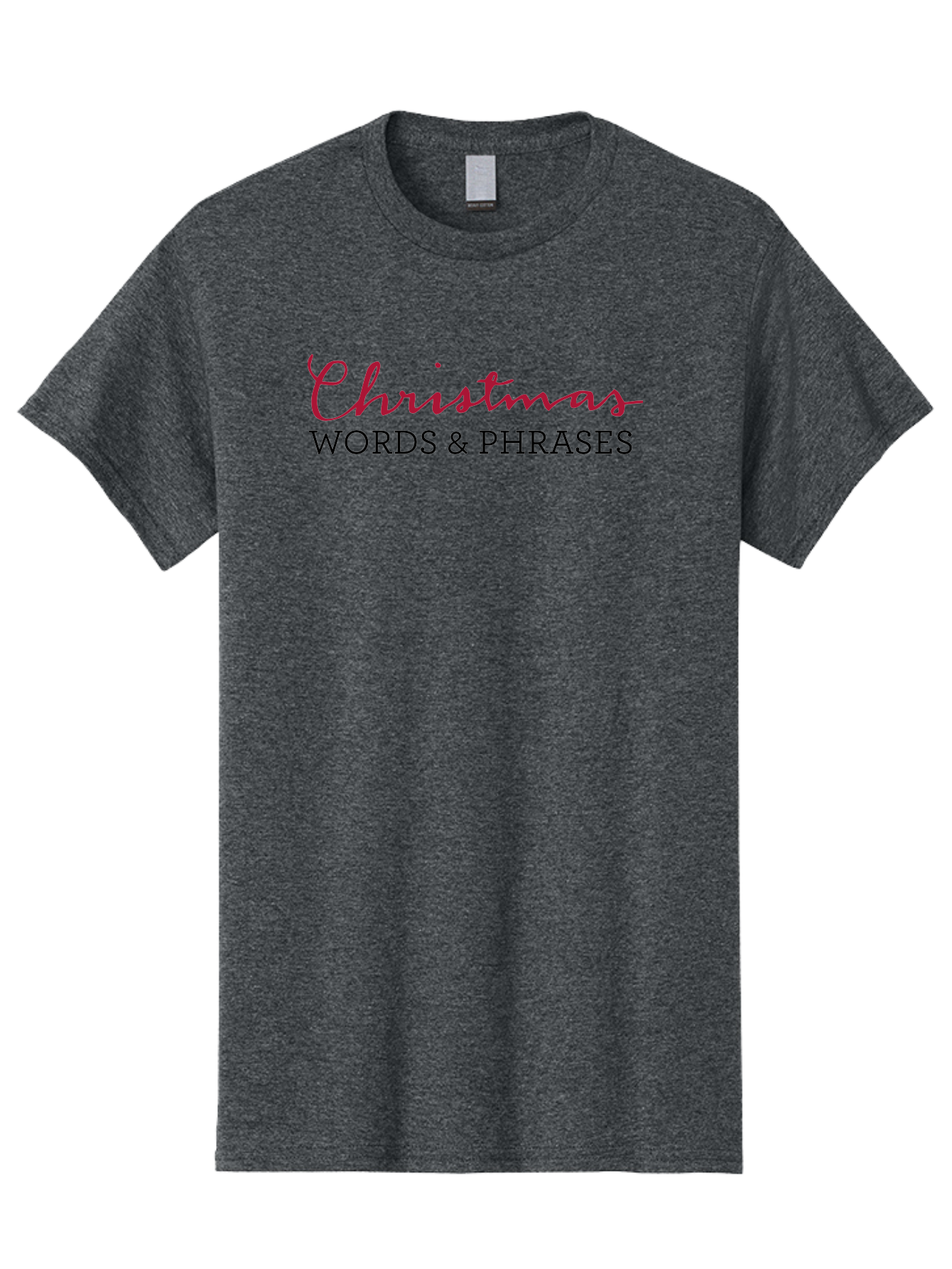 Christmas-Words-Phrases-2 Men'S Graphic Tee, 100% Cotton, Comfortable Casual Summer Wear, Machine Washable, Christmas Graphics, Holiday Phrases, Festive Fonts, Christmas Vocabulary, Seasonal Wording, Red And Black Text -  Aaa829 17