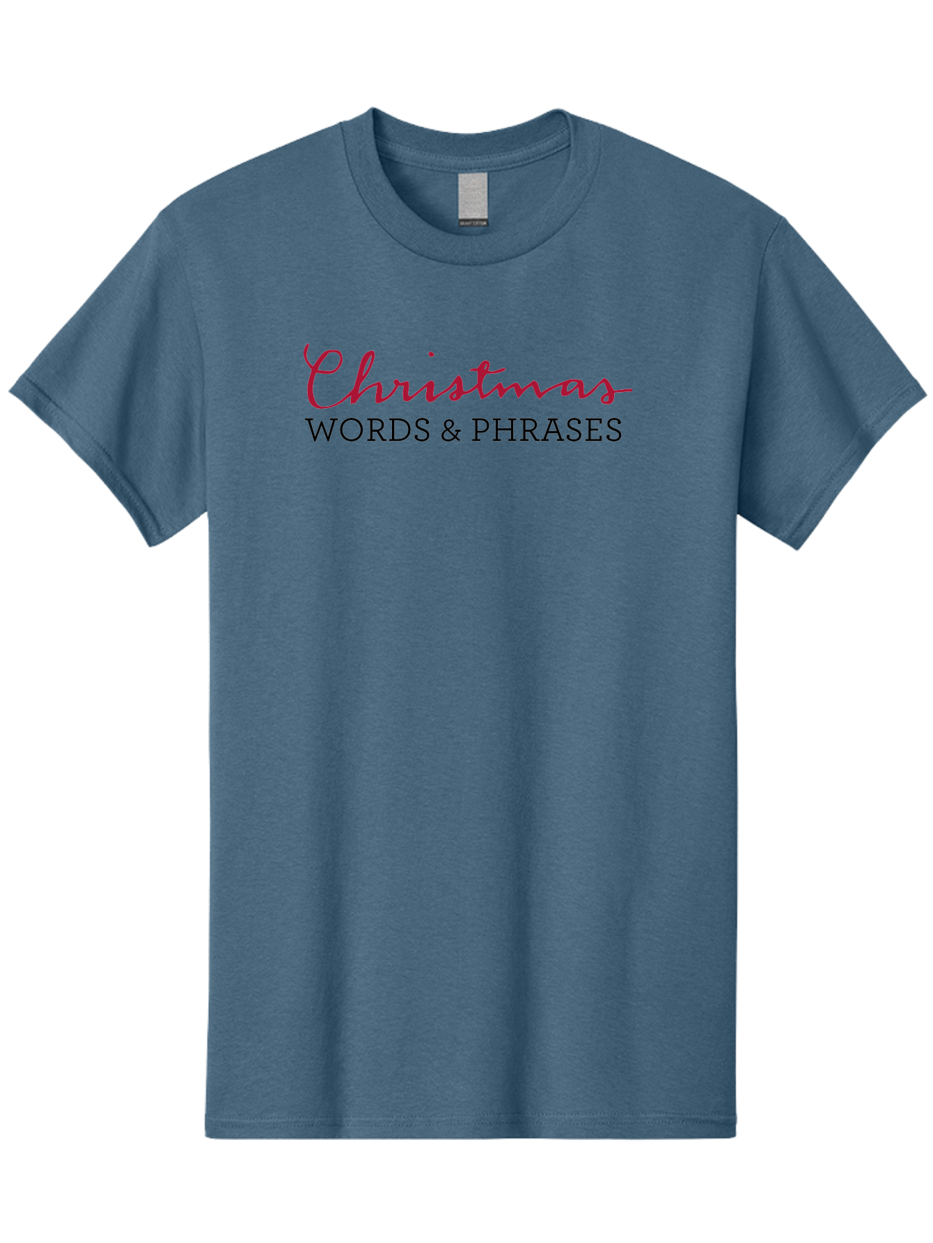 Christmas-Words-Phrases-2 Men'S Graphic Tee, 100% Cotton, Comfortable Casual Summer Wear, Machine Washable, Christmas Graphics, Holiday Phrases, Festive Fonts, Christmas Vocabulary, Seasonal Wording, Red And Black Text -  Aaa829 7