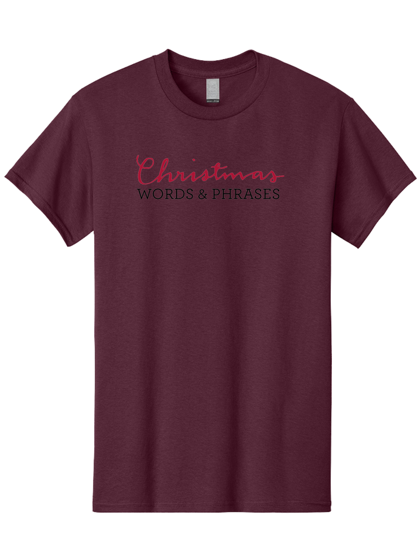 Christmas-Words-Phrases-2 Men'S Graphic Tee, 100% Cotton, Comfortable Casual Summer Wear, Machine Washable, Christmas Graphics, Holiday Phrases, Festive Fonts, Christmas Vocabulary, Seasonal Wording, Red And Black Text -  Aaa829 9