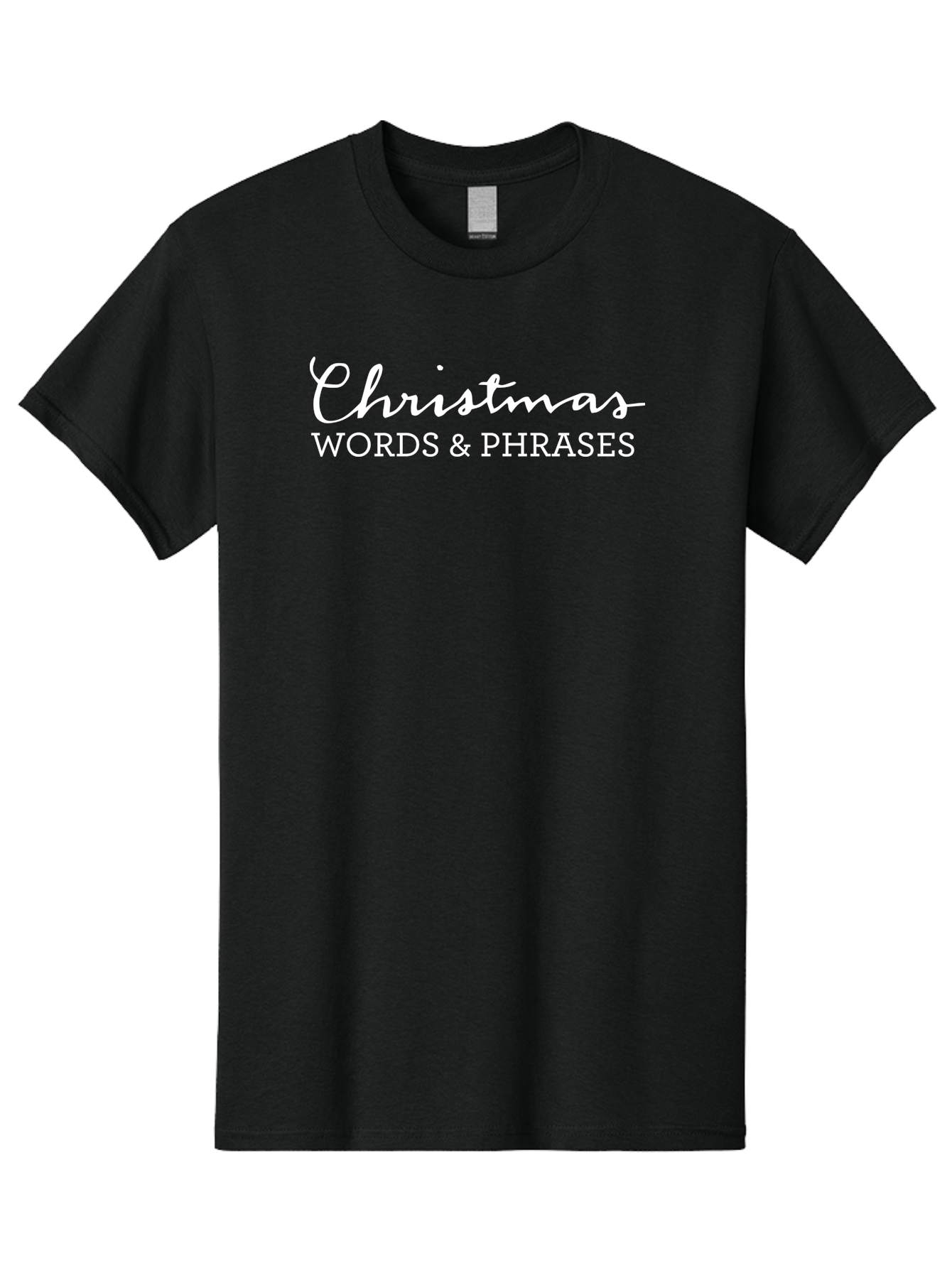 Christmas-Words-Phrases Men'S Graphic Tee, 100% Cotton, Comfortable Casual Summer Wear, Machine Washable, Christmas Words, Holiday Phrases, Festive Language, Christmas Vocabulary, Winter Phrases, Seasonal Expressions, Christmas Terminology -  Aaa830