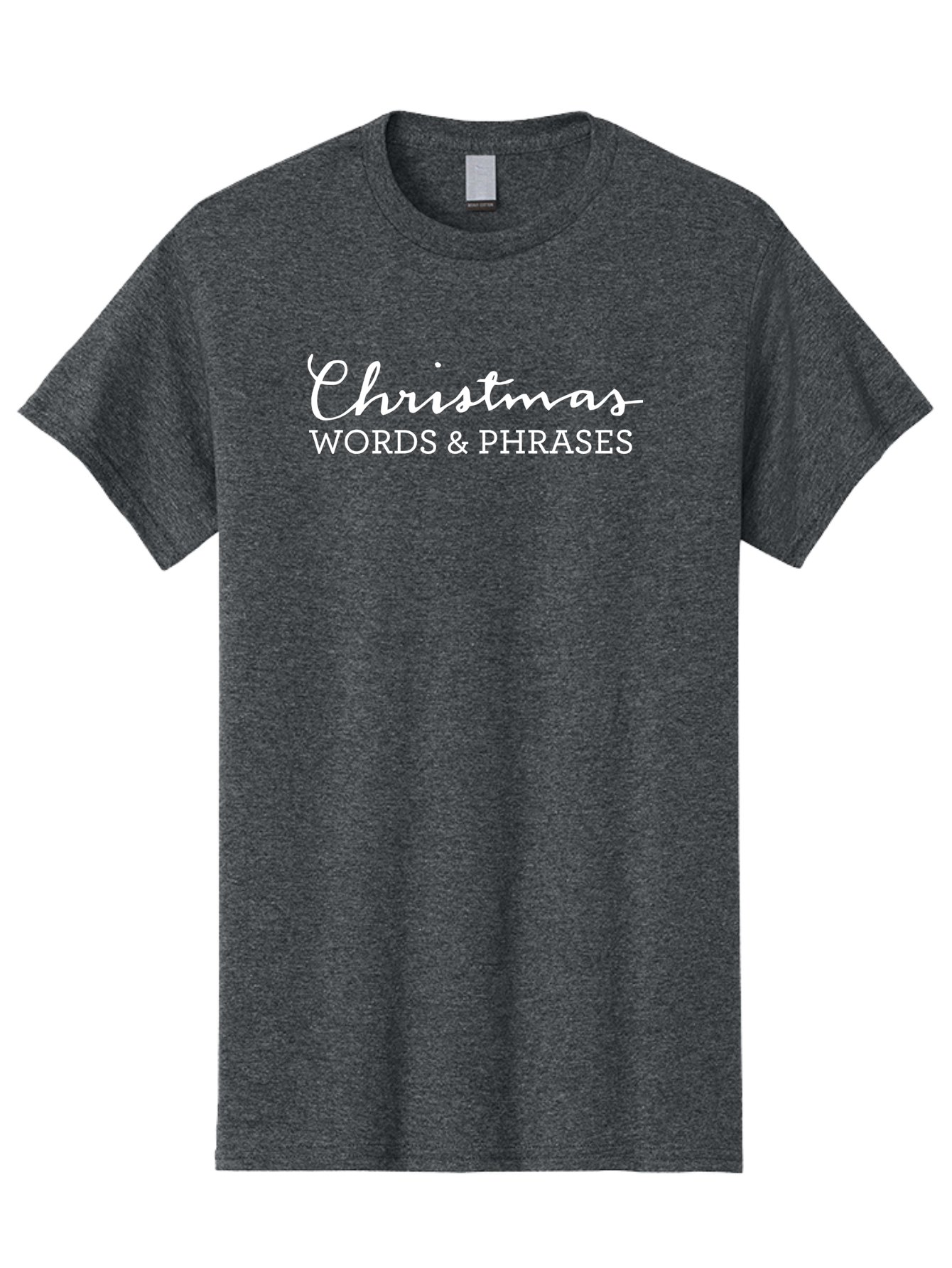 Christmas-Words-Phrases Men'S Graphic Tee, 100% Cotton, Comfortable Casual Summer Wear, Machine Washable, Christmas Words, Holiday Phrases, Festive Language, Christmas Vocabulary, Winter Phrases, Seasonal Expressions, Christmas Terminology -  Aaa830 23