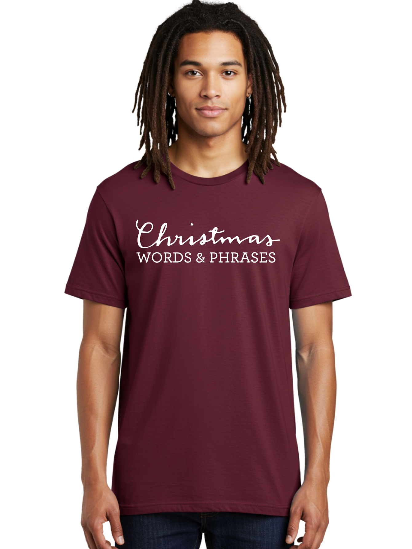 Christmas-Words-Phrases Men'S Graphic Tee, 100% Cotton, Comfortable Casual Summer Wear, Machine Washable, Christmas Words, Holiday Phrases, Festive Language, Christmas Vocabulary, Winter Phrases, Seasonal Expressions, Christmas Terminology -  Aaa830 18