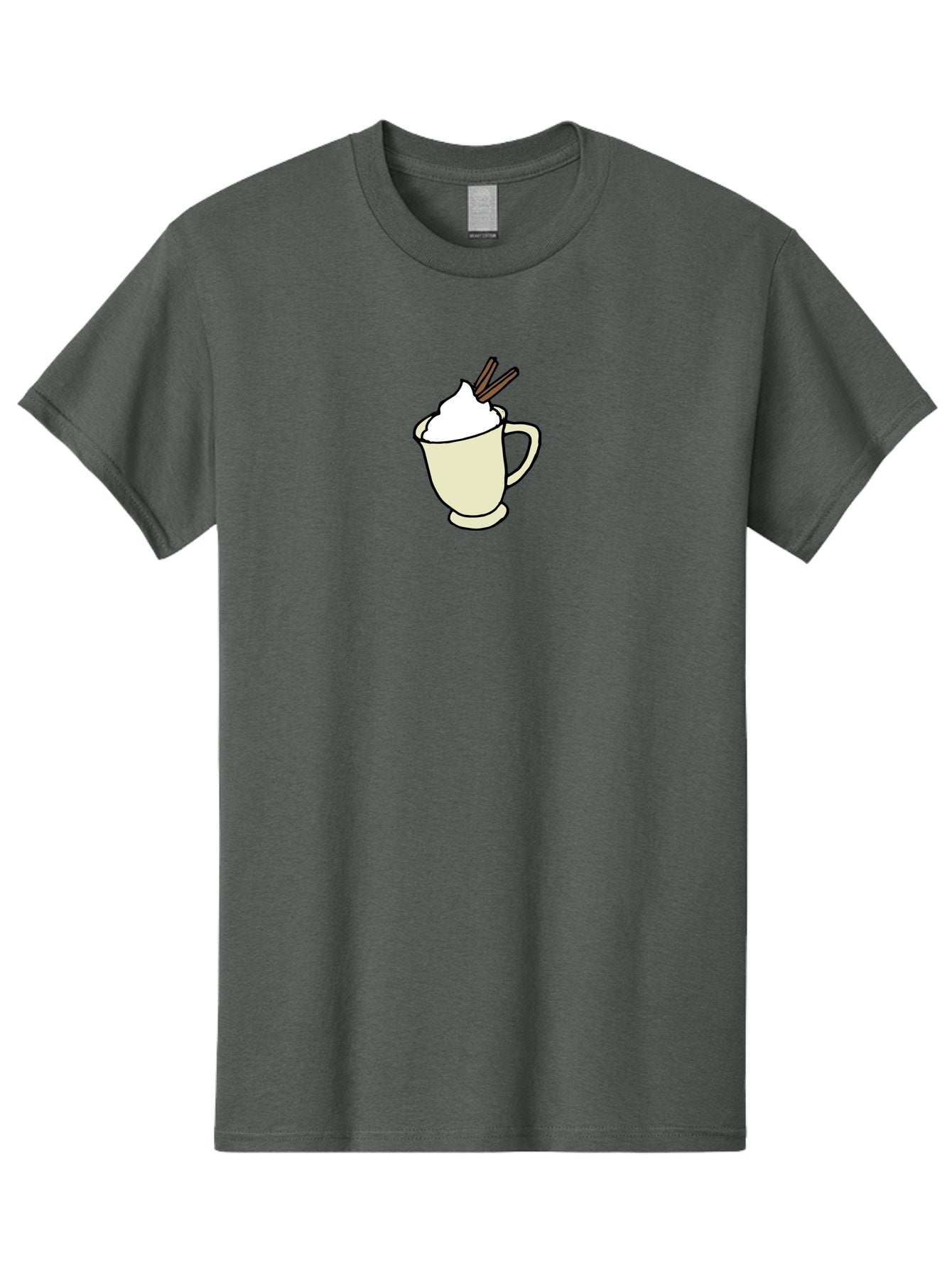 Cinnamon-Cappuccino Men'S Graphic Tee, 100% Cotton, Comfortable Casual Summer Wear, Machine Washable, Hot Chocolate, Whipped Cream, Cinnamon Sticks, Warm Beverage, Coffee Drink, Sweet Treat, Comforting Drink, Creamy Texture -  Aaa833 5