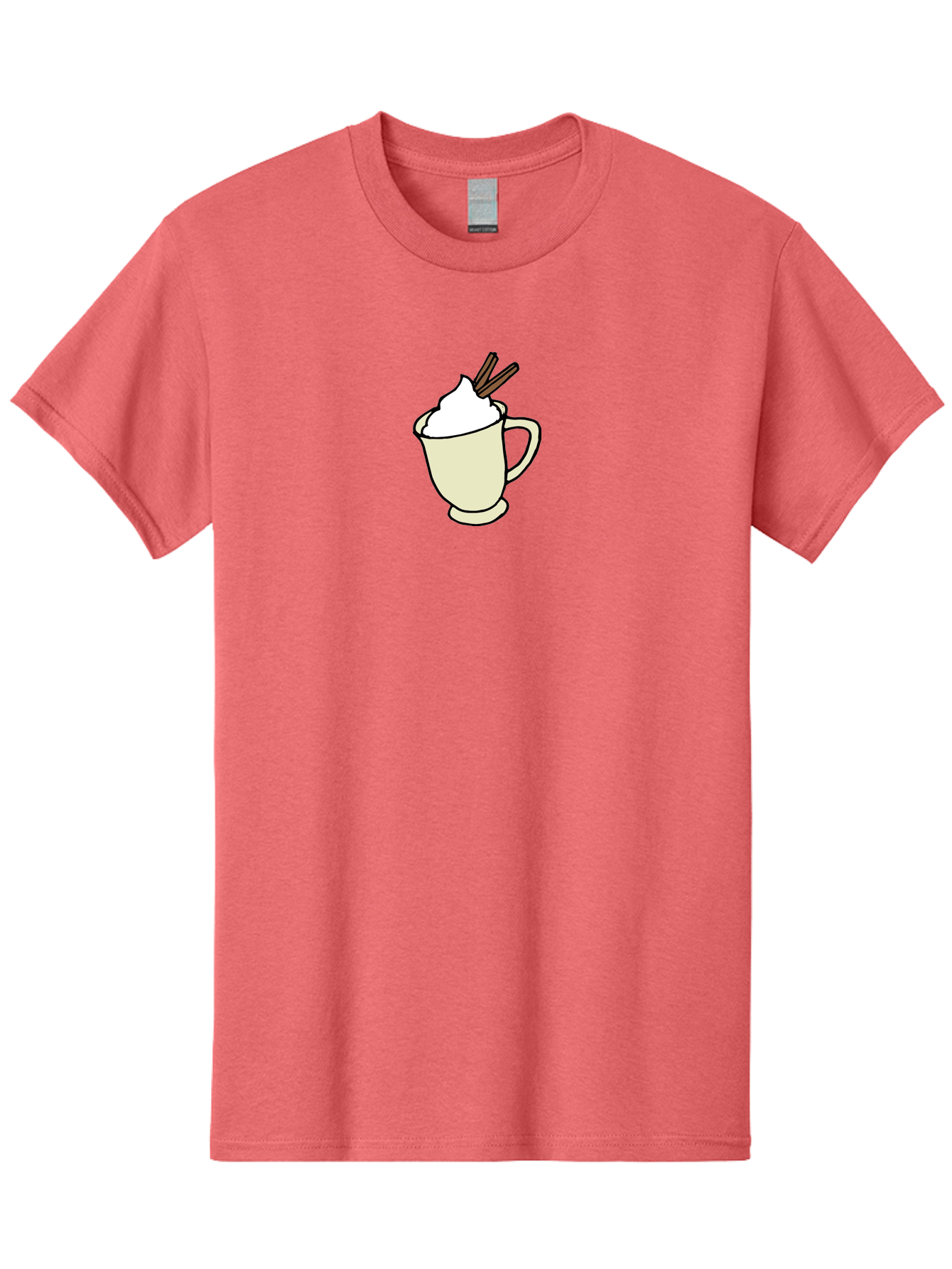 Cinnamon-Cappuccino Men'S Graphic Tee, 100% Cotton, Comfortable Casual Summer Wear, Machine Washable, Hot Chocolate, Whipped Cream, Cinnamon Sticks, Warm Beverage, Coffee Drink, Sweet Treat, Comforting Drink, Creamy Texture -  Aaa833 5