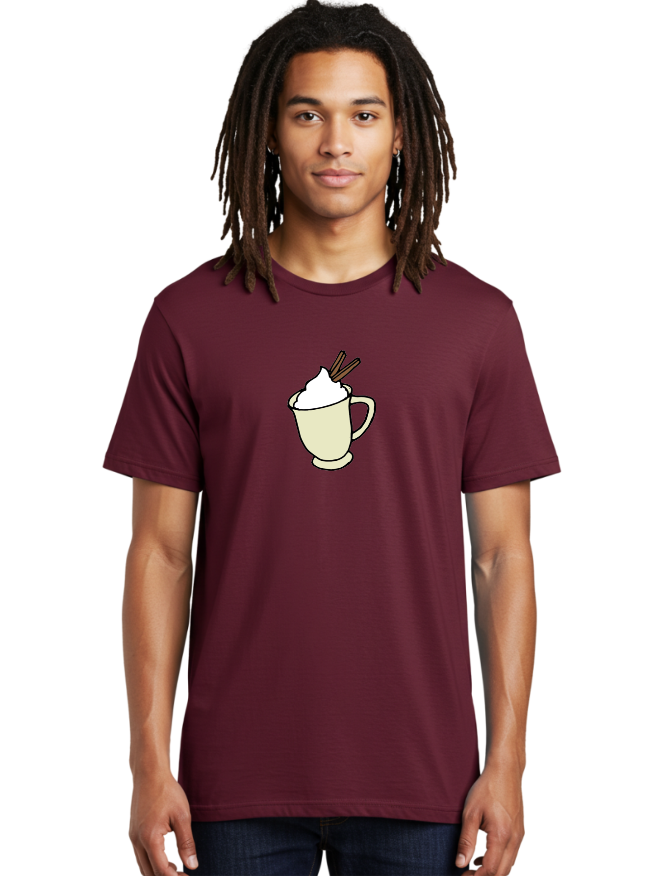 Cinnamon-Cappuccino Men'S Graphic Tee, 100% Cotton, Comfortable Casual Summer Wear, Machine Washable, Hot Chocolate, Whipped Cream, Cinnamon Sticks, Warm Beverage, Coffee Drink, Sweet Treat, Comforting Drink, Creamy Texture -  Aaa833 14