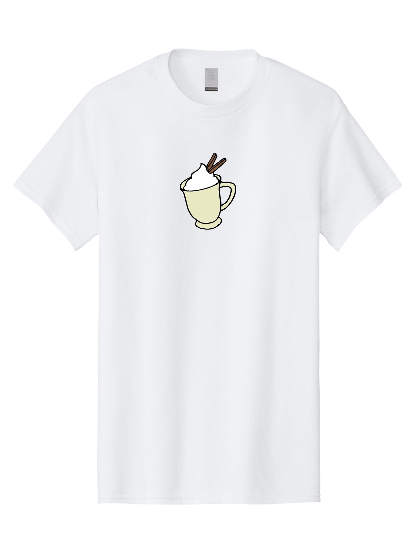 Cinnamon-Cappuccino Men'S Graphic Tee, 100% Cotton, Comfortable Casual Summer Wear, Machine Washable, Hot Chocolate, Whipped Cream, Cinnamon Sticks, Warm Beverage, Coffee Drink, Sweet Treat, Comforting Drink, Creamy Texture -  Aaa833 6