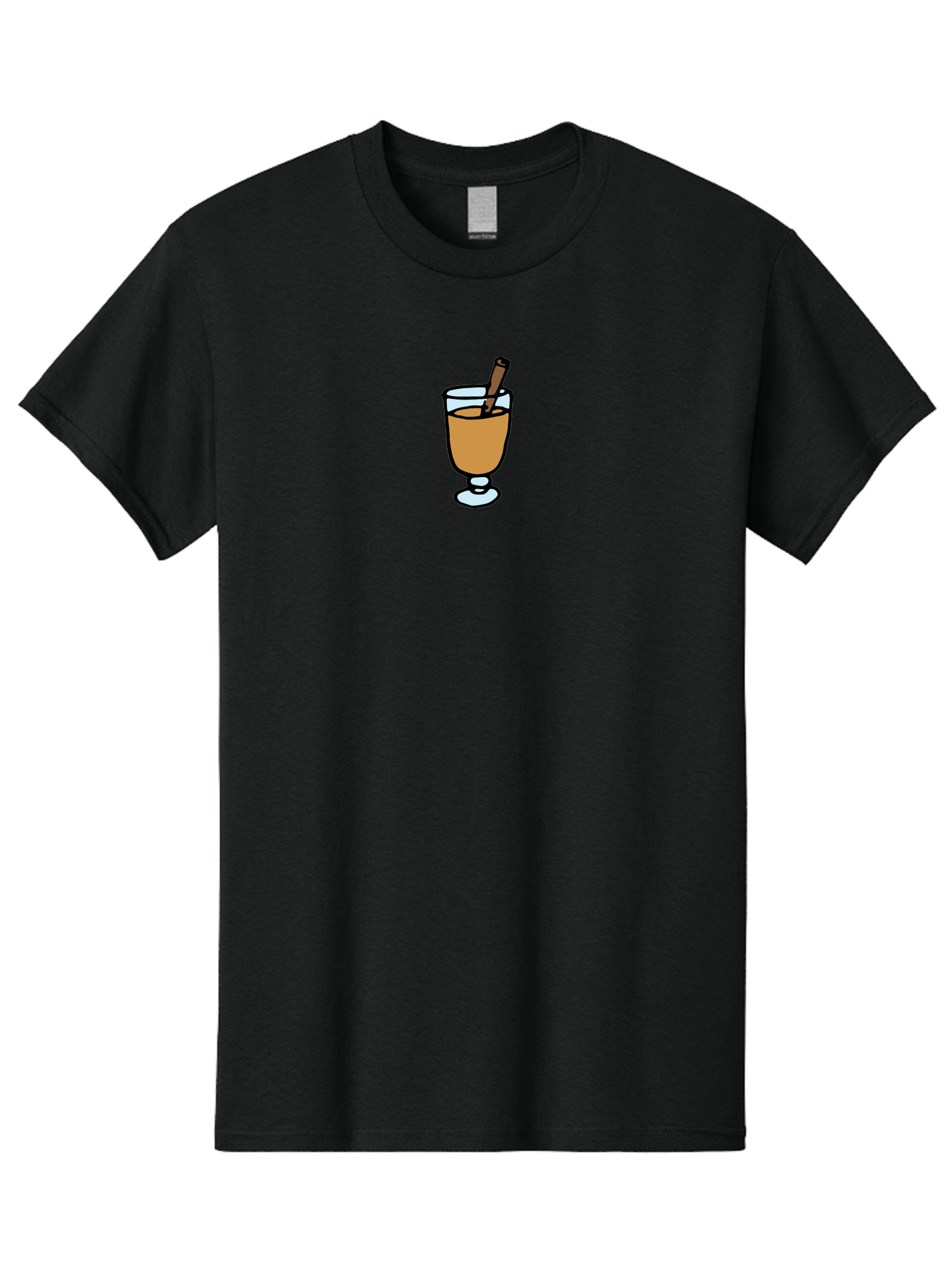 Cinnamon-Cocktail Men'S Graphic Tee, 100% Cotton, Comfortable Casual Summer Wear, Machine Washable, Glass Of Warm Drink, Cinnamon Stick, Autumn Beverage, Cozy Atmosphere, Comforting Drink, Spicy Flavor, Festive Treat, Hot Cider, -  Aaa834