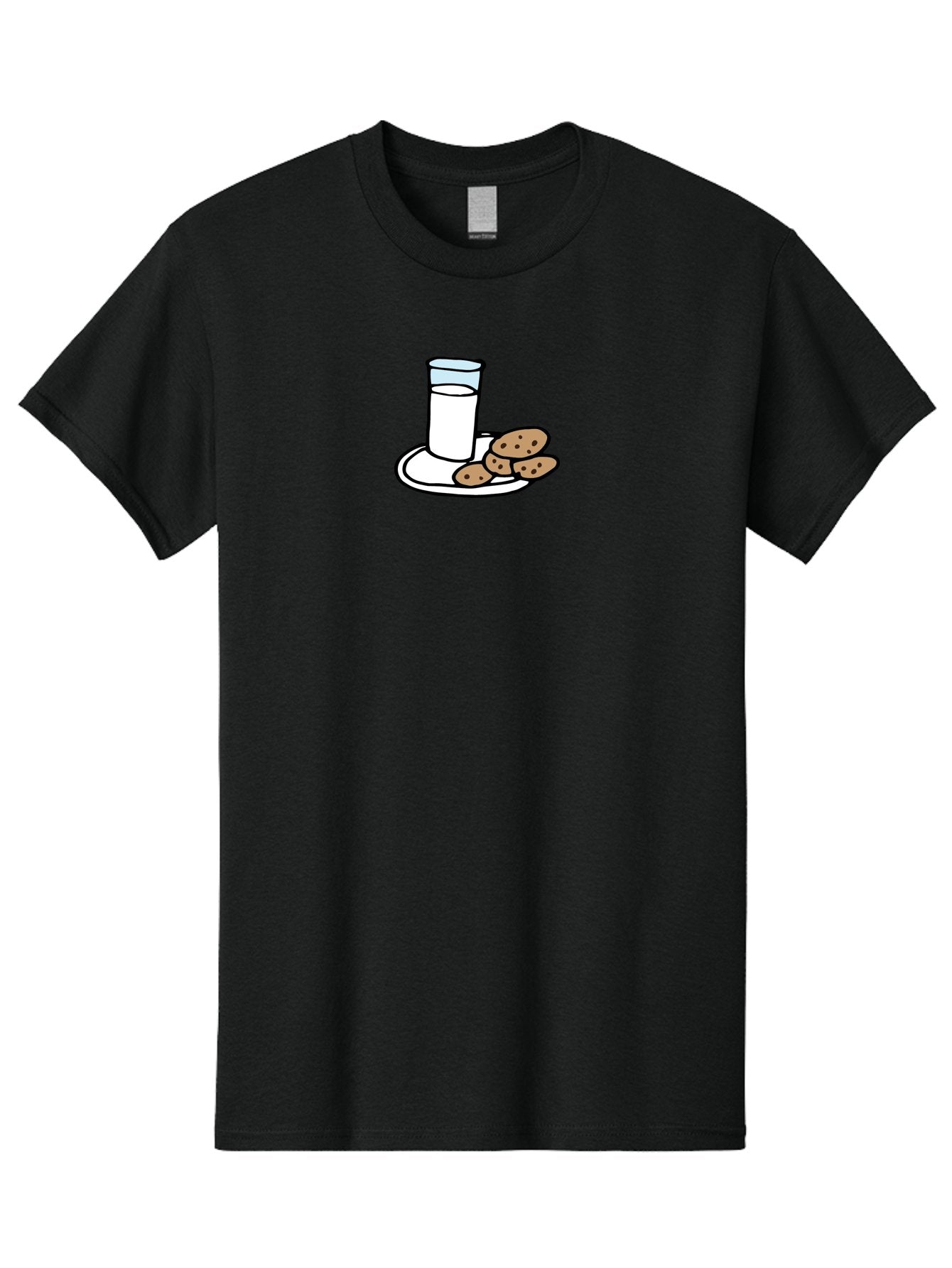Cookies-And-Milk Men'S Graphic Tee, 100% Cotton, Comfortable Casual Summer Wear, Machine Washable, Glass Of Milk, Chocolate Chip Cookies, Sweet Treats, Snack Time, Comfort Food, Cookies And Milk, Cookie Love, Milk And Cookies -  Aaa840 12