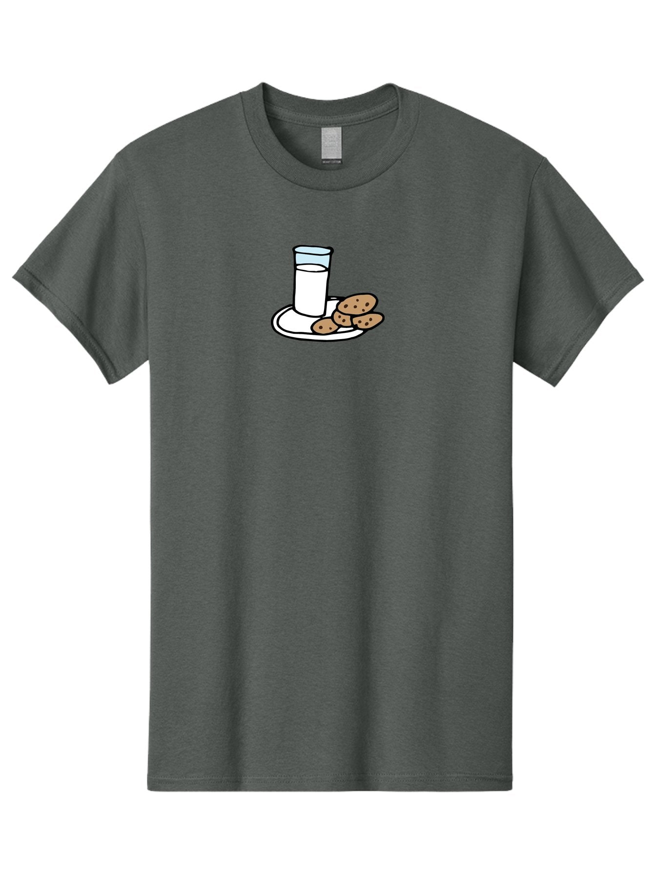 Cookies-And-Milk Men'S Graphic Tee, 100% Cotton, Comfortable Casual Summer Wear, Machine Washable, Glass Of Milk, Chocolate Chip Cookies, Sweet Treats, Snack Time, Comfort Food, Cookies And Milk, Cookie Love, Milk And Cookies -  Aaa840 7