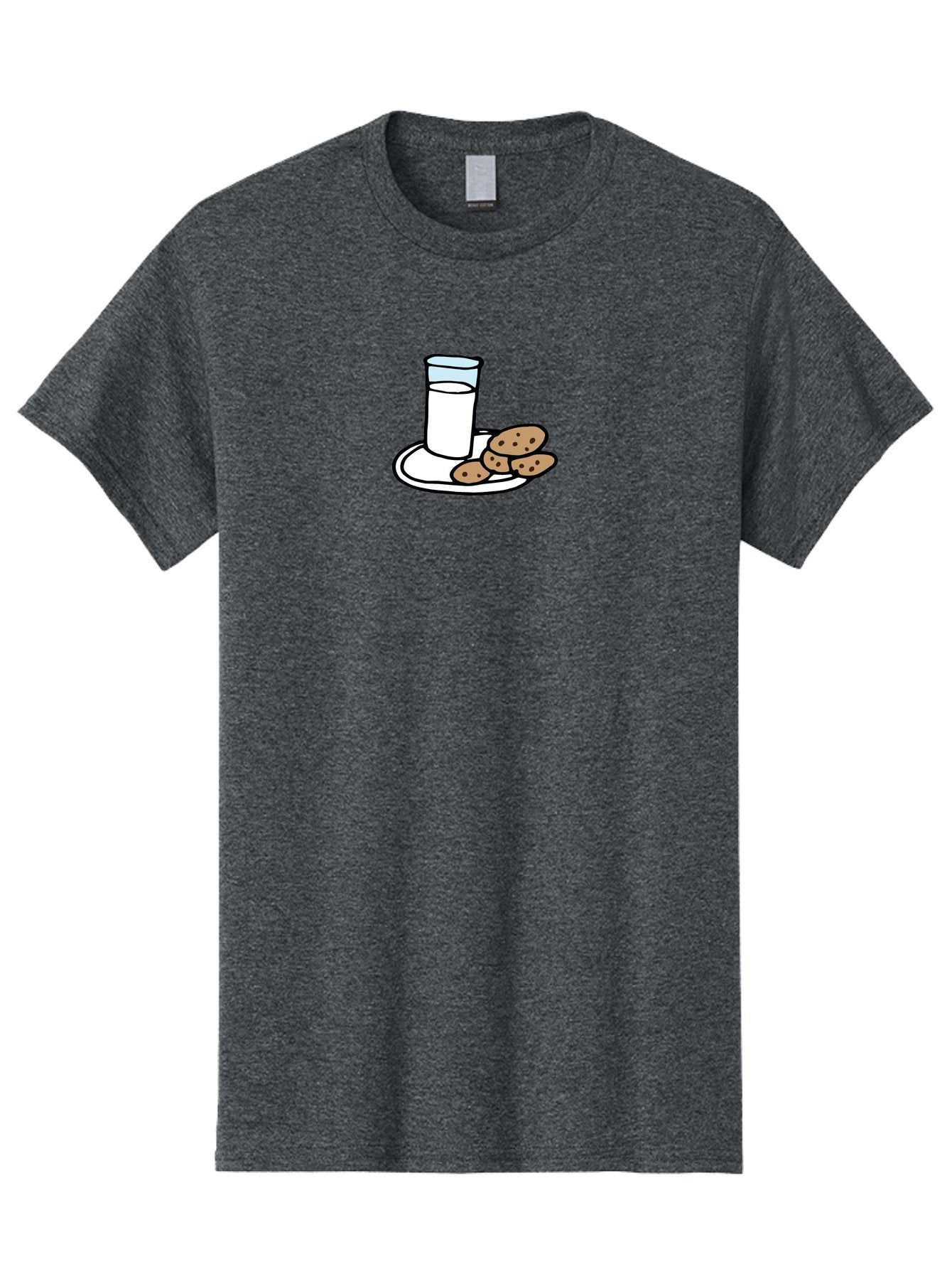 Cookies-And-Milk Men'S Graphic Tee, 100% Cotton, Comfortable Casual Summer Wear, Machine Washable, Glass Of Milk, Chocolate Chip Cookies, Sweet Treats, Snack Time, Comfort Food, Cookies And Milk, Cookie Love, Milk And Cookies -  Aaa840 11