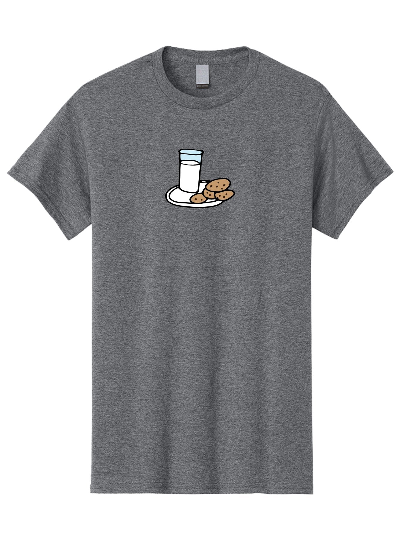 Cookies-And-Milk Men'S Graphic Tee, 100% Cotton, Comfortable Casual Summer Wear, Machine Washable, Glass Of Milk, Chocolate Chip Cookies, Sweet Treats, Snack Time, Comfort Food, Cookies And Milk, Cookie Love, Milk And Cookies -  Aaa840 8