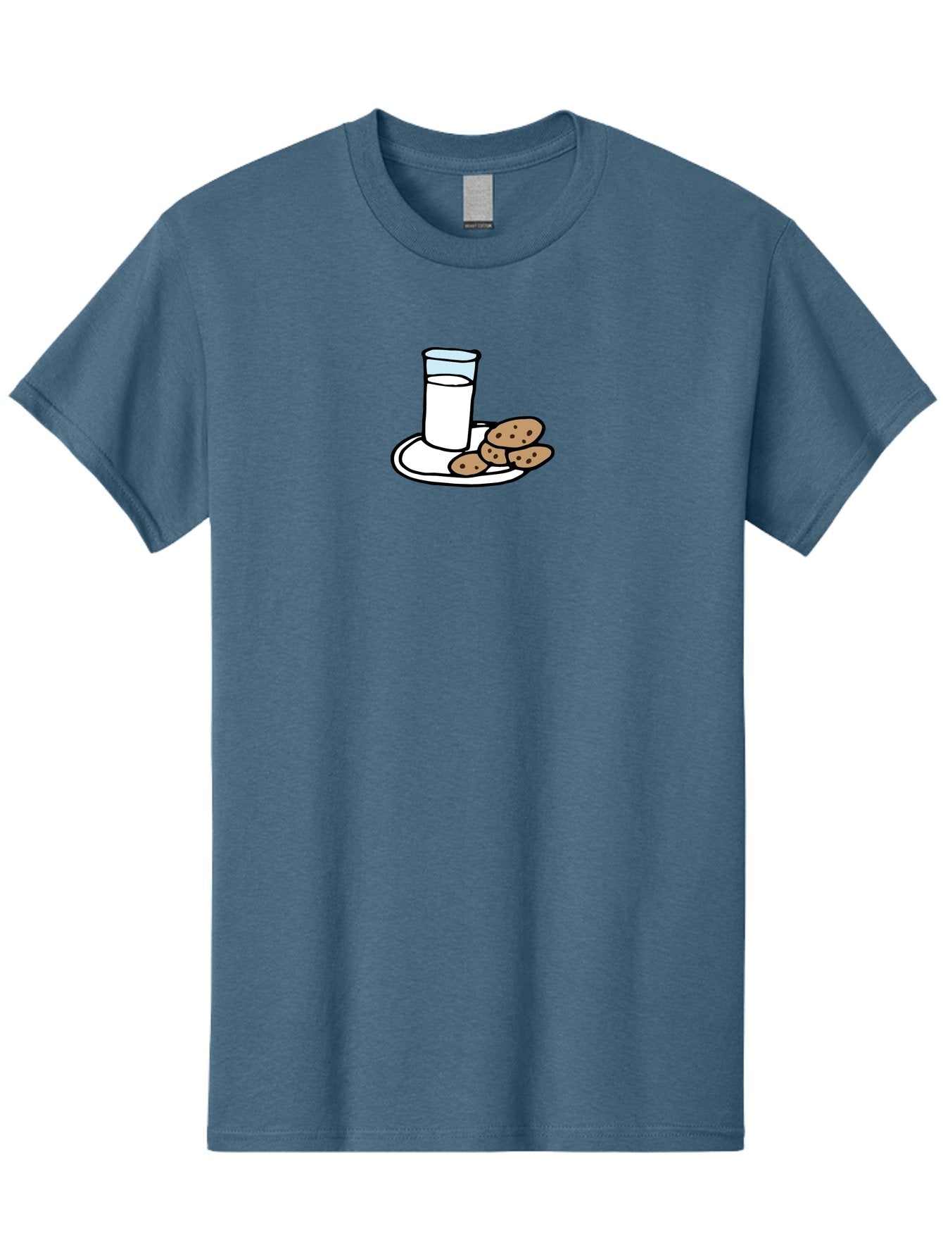 Cookies-And-Milk Men'S Graphic Tee, 100% Cotton, Comfortable Casual Summer Wear, Machine Washable, Glass Of Milk, Chocolate Chip Cookies, Sweet Treats, Snack Time, Comfort Food, Cookies And Milk, Cookie Love, Milk And Cookies -  Aaa840 14