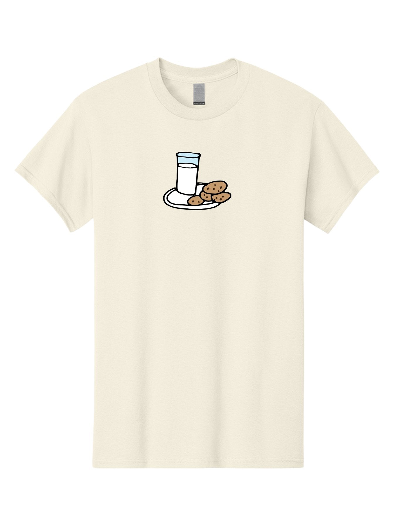 Cookies-And-Milk Men'S Graphic Tee, 100% Cotton, Comfortable Casual Summer Wear, Machine Washable, Glass Of Milk, Chocolate Chip Cookies, Sweet Treats, Snack Time, Comfort Food, Cookies And Milk, Cookie Love, Milk And Cookies -  Aaa840 15