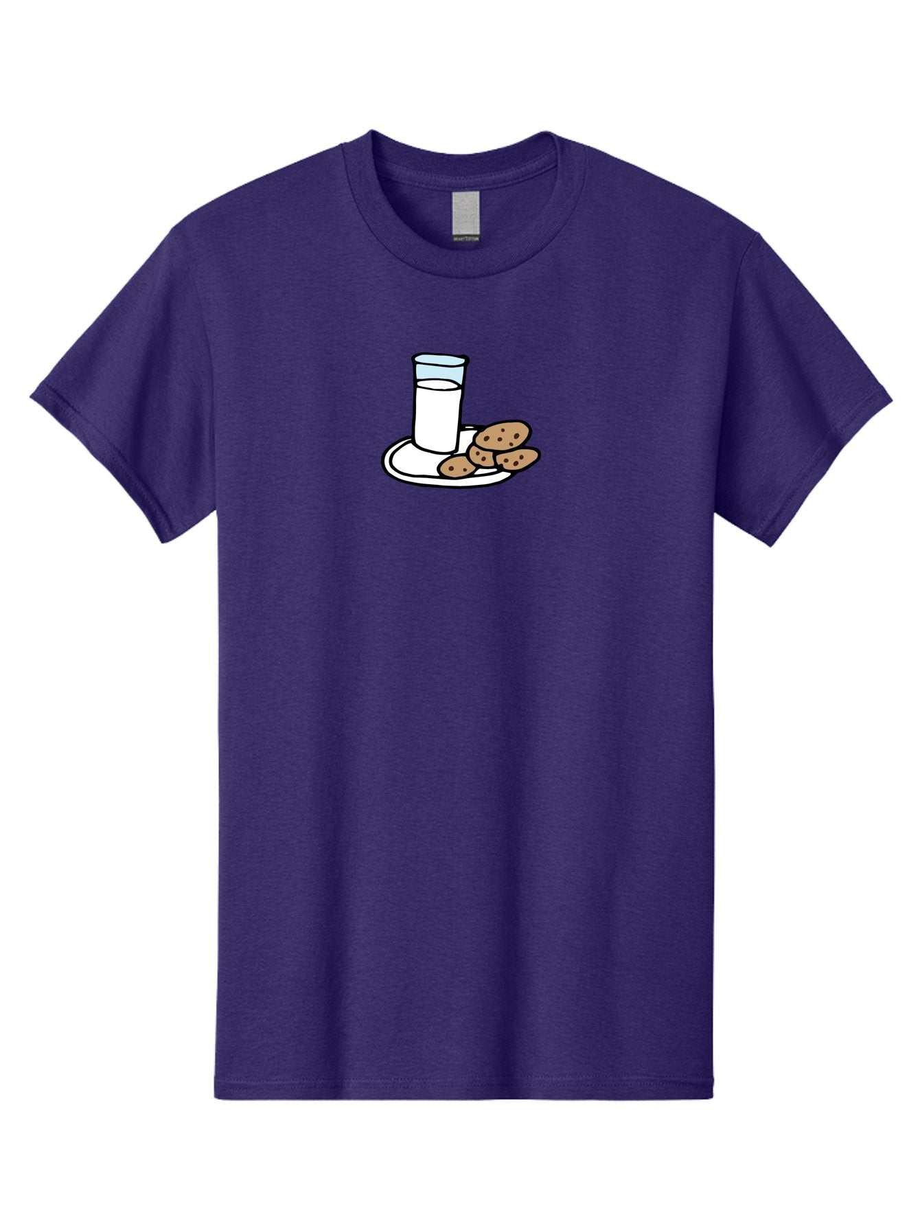 Cookies-And-Milk Men'S Graphic Tee, 100% Cotton, Comfortable Casual Summer Wear, Machine Washable, Glass Of Milk, Chocolate Chip Cookies, Sweet Treats, Snack Time, Comfort Food, Cookies And Milk, Cookie Love, Milk And Cookies -  Aaa840 13