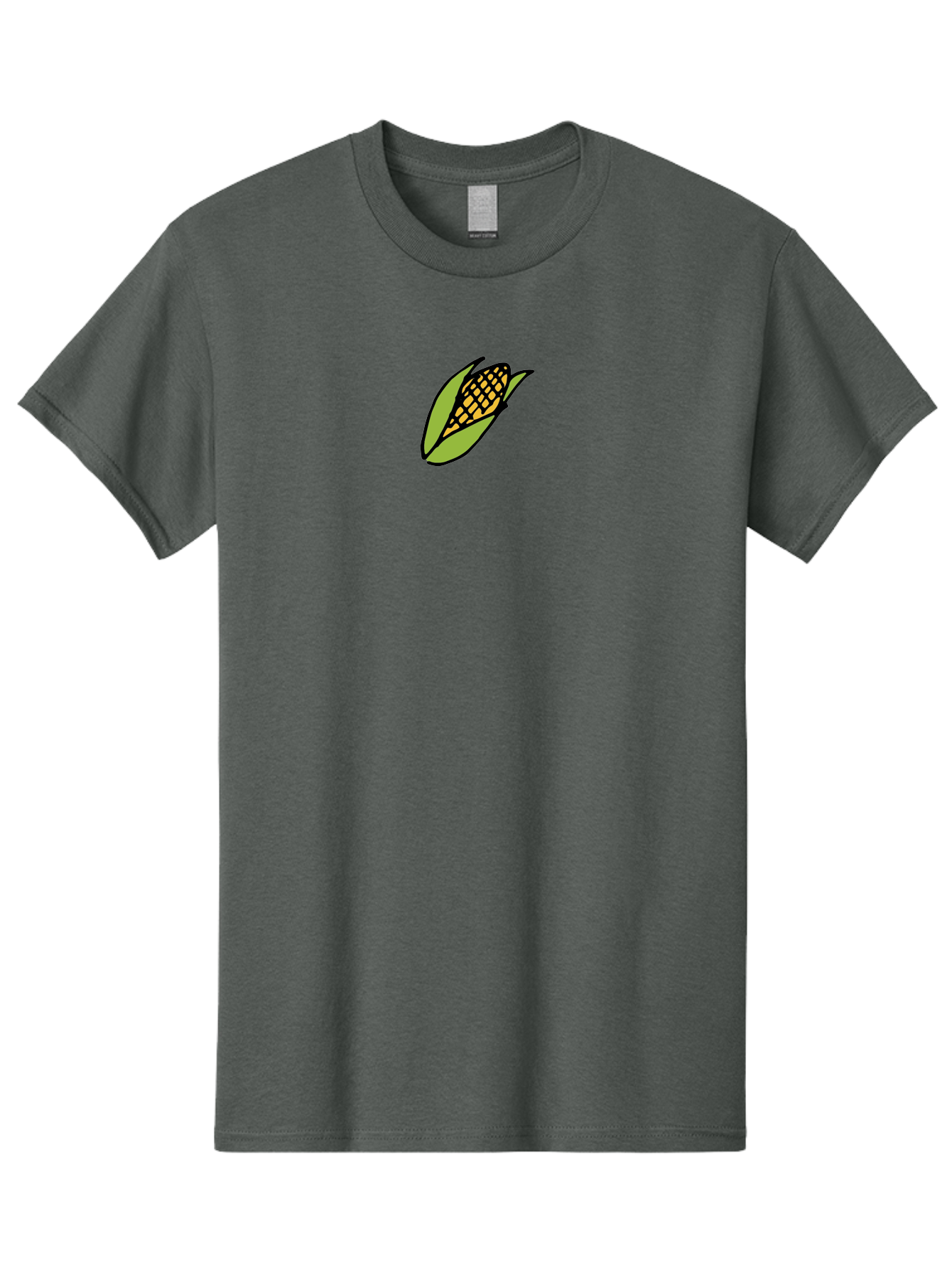Corn-On-Cob Men'S Graphic Tee, 100% Cotton, Comfortable Casual Summer Wear, Machine Washable, Ear Of Corn, Yellow Kernels, Green Husk, Black Outline, Cartoon Style, Illustration, Vegetable, Food, Agriculture, Harvest -  Aaa841 3