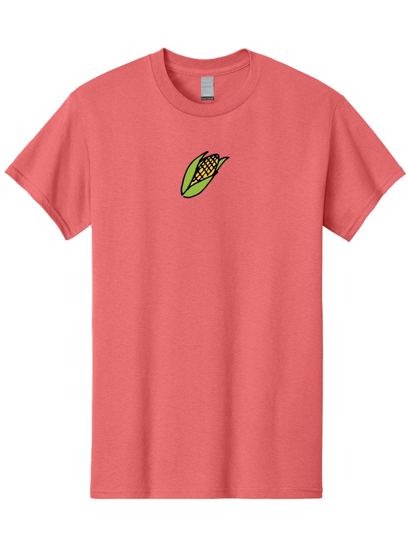 Corn-On-Cob Men'S Graphic Tee, 100% Cotton, Comfortable Casual Summer Wear, Machine Washable, Ear Of Corn, Yellow Kernels, Green Husk, Black Outline, Cartoon Style, Illustration, Vegetable, Food, Agriculture, Harvest -  Aaa841 10