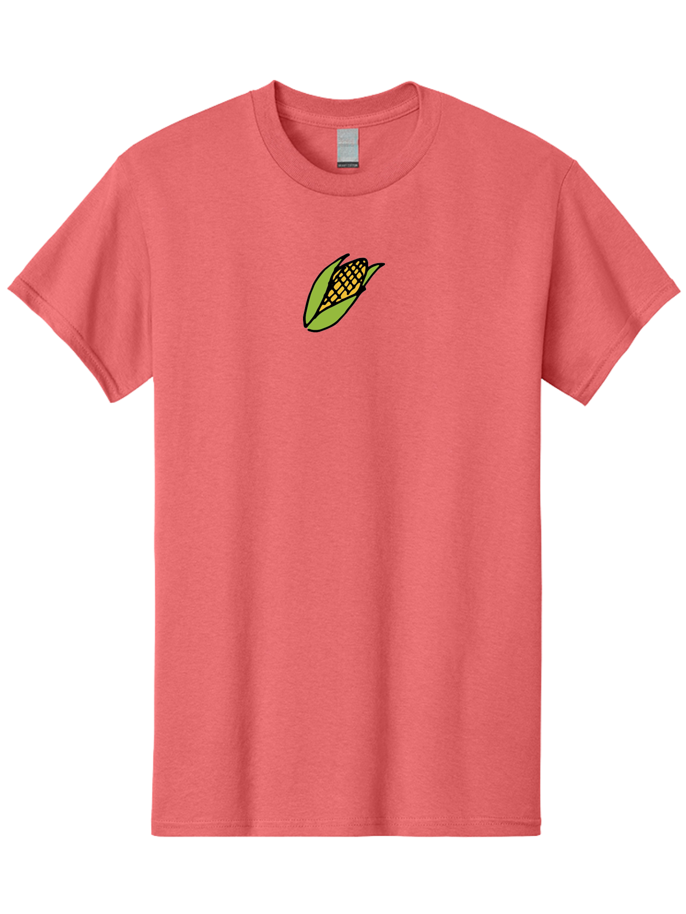 Corn-On-Cob Men'S Graphic Tee, 100% Cotton, Comfortable Casual Summer Wear, Machine Washable, Ear Of Corn, Yellow Kernels, Green Husk, Black Outline, Cartoon Style, Illustration, Vegetable, Food, Agriculture, Harvest -  Aaa841 5