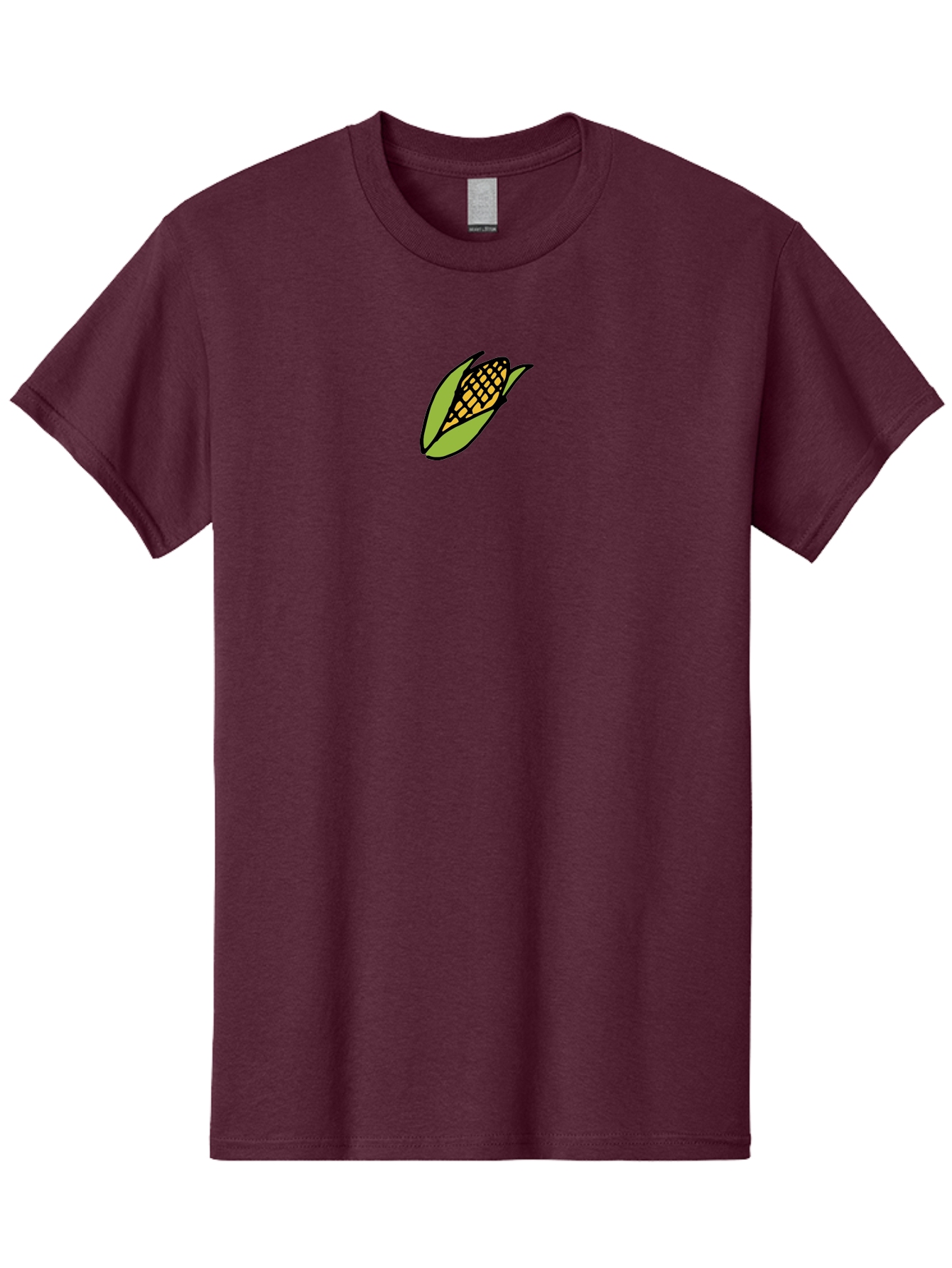 Corn-On-Cob Men'S Graphic Tee, 100% Cotton, Comfortable Casual Summer Wear, Machine Washable, Ear Of Corn, Yellow Kernels, Green Husk, Black Outline, Cartoon Style, Illustration, Vegetable, Food, Agriculture, Harvest -  Aaa841 13
