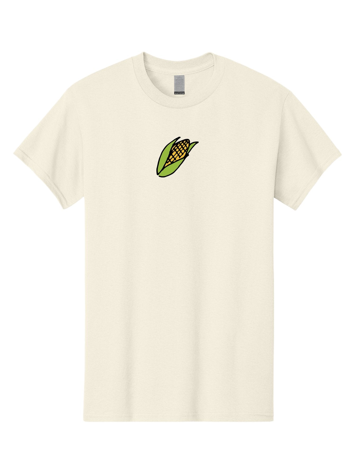Corn-On-Cob Men'S Graphic Tee, 100% Cotton, Comfortable Casual Summer Wear, Machine Washable, Ear Of Corn, Yellow Kernels, Green Husk, Black Outline, Cartoon Style, Illustration, Vegetable, Food, Agriculture, Harvest -  Aaa841 14