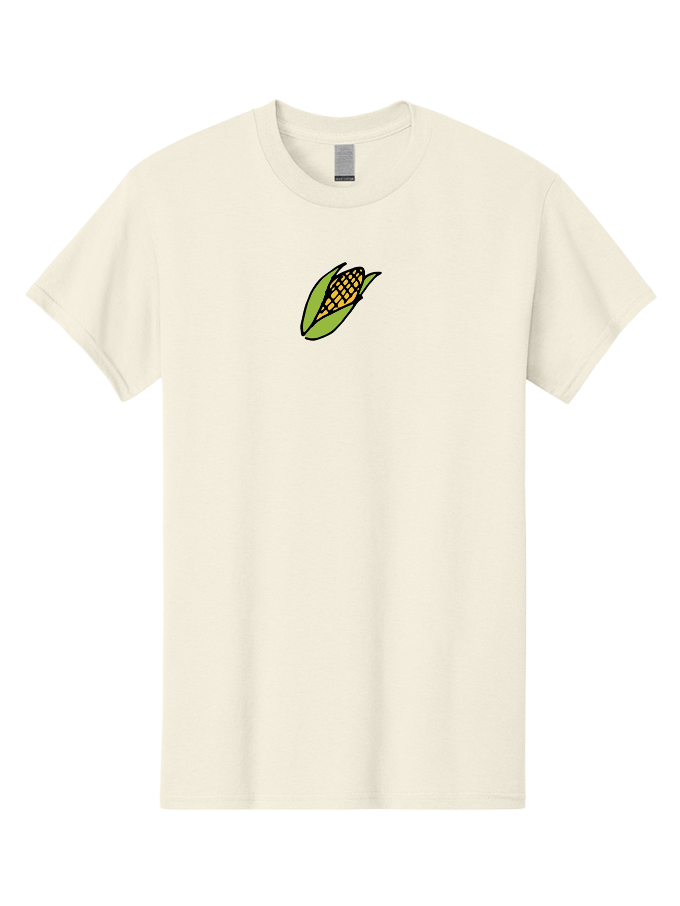 Corn-On-Cob Men'S Graphic Tee, 100% Cotton, Comfortable Casual Summer Wear, Machine Washable, Ear Of Corn, Yellow Kernels, Green Husk, Black Outline, Cartoon Style, Illustration, Vegetable, Food, Agriculture, Harvest -  Aaa841 17