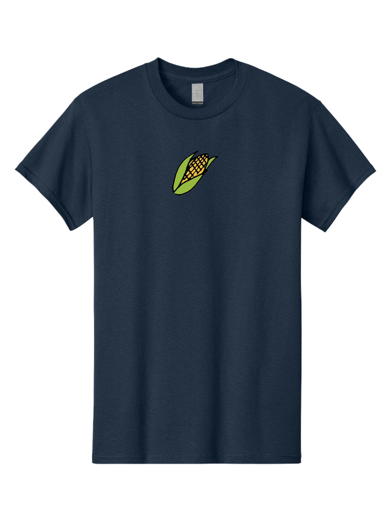 Corn-On-Cob Men'S Graphic Tee, 100% Cotton, Comfortable Casual Summer Wear, Machine Washable, Ear Of Corn, Yellow Kernels, Green Husk, Black Outline, Cartoon Style, Illustration, Vegetable, Food, Agriculture, Harvest -  Aaa841 19