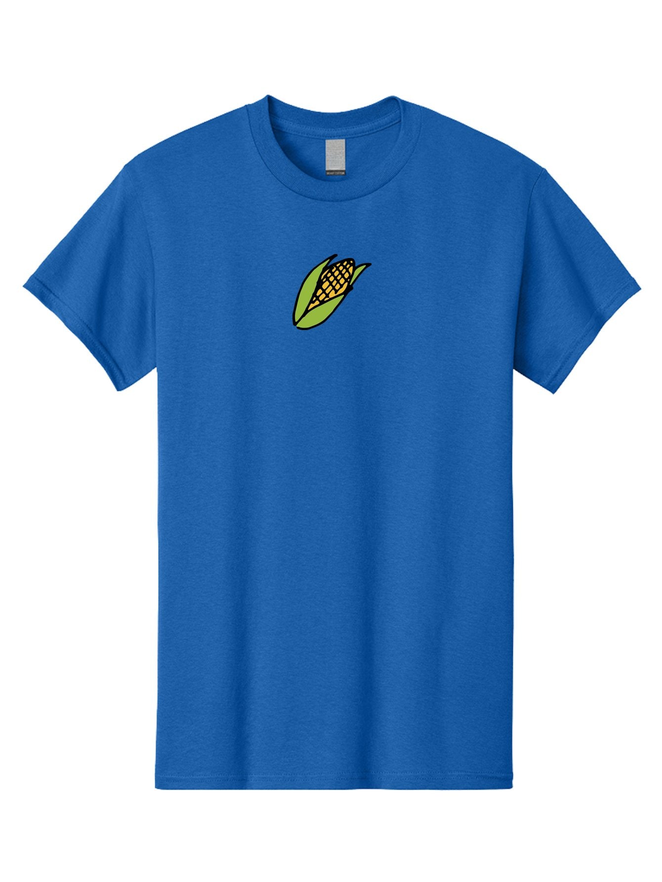 Corn-On-Cob Men'S Graphic Tee, 100% Cotton, Comfortable Casual Summer Wear, Machine Washable, Ear Of Corn, Yellow Kernels, Green Husk, Black Outline, Cartoon Style, Illustration, Vegetable, Food, Agriculture, Harvest -  Aaa841 11