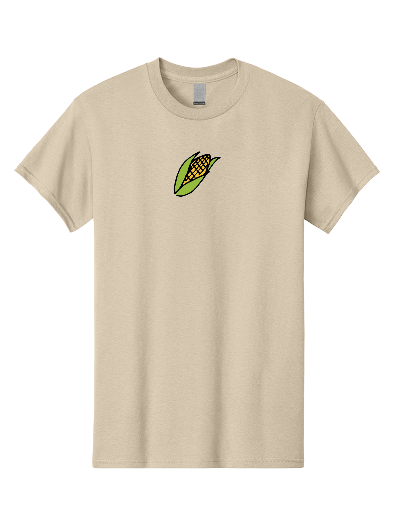 Corn-On-Cob Men'S Graphic Tee, 100% Cotton, Comfortable Casual Summer Wear, Machine Washable, Ear Of Corn, Yellow Kernels, Green Husk, Black Outline, Cartoon Style, Illustration, Vegetable, Food, Agriculture, Harvest -  Aaa841 27