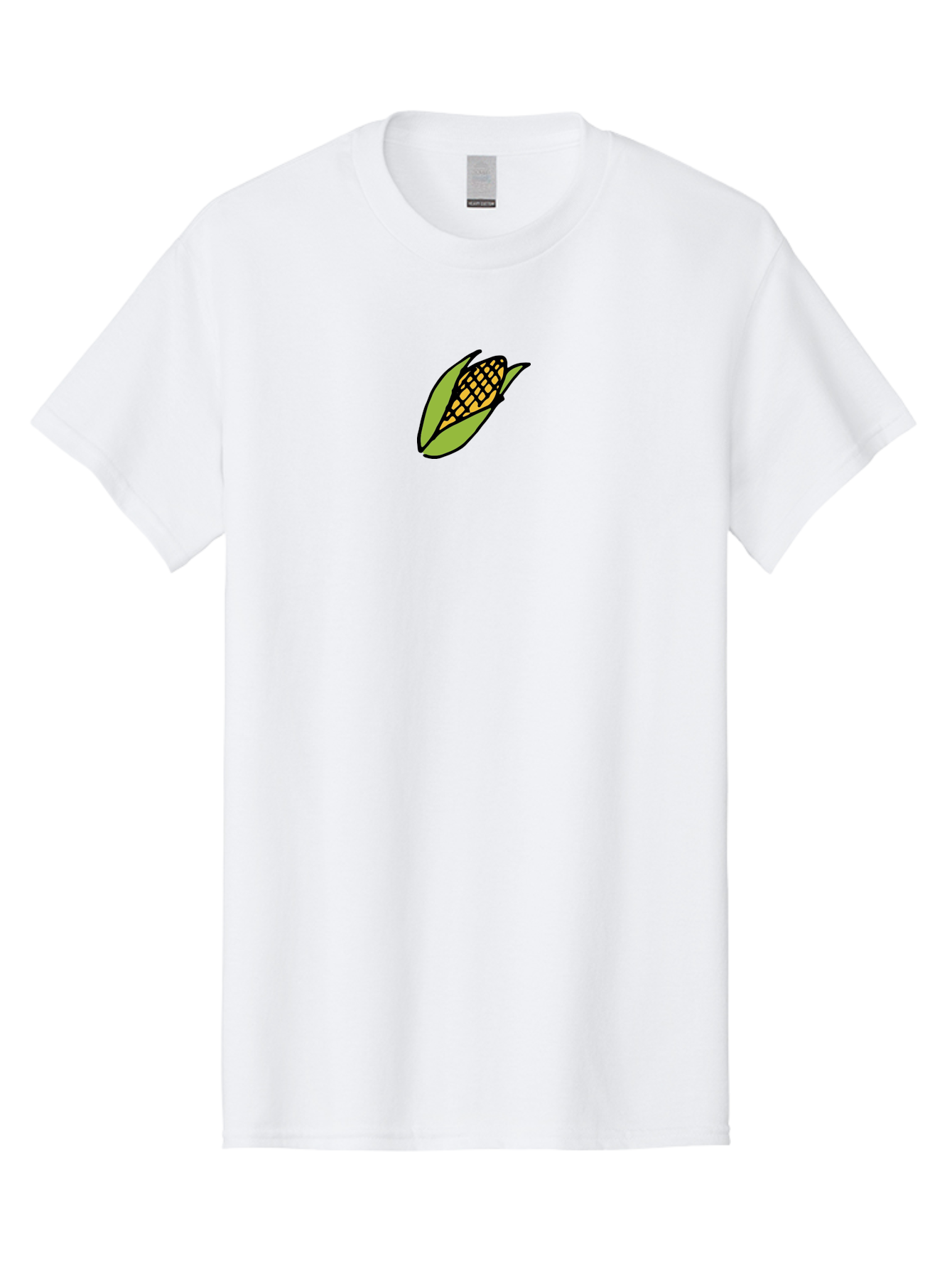 Corn-On-Cob Men'S Graphic Tee, 100% Cotton, Comfortable Casual Summer Wear, Machine Washable, Ear Of Corn, Yellow Kernels, Green Husk, Black Outline, Cartoon Style, Illustration, Vegetable, Food, Agriculture, Harvest -  Aaa841 29