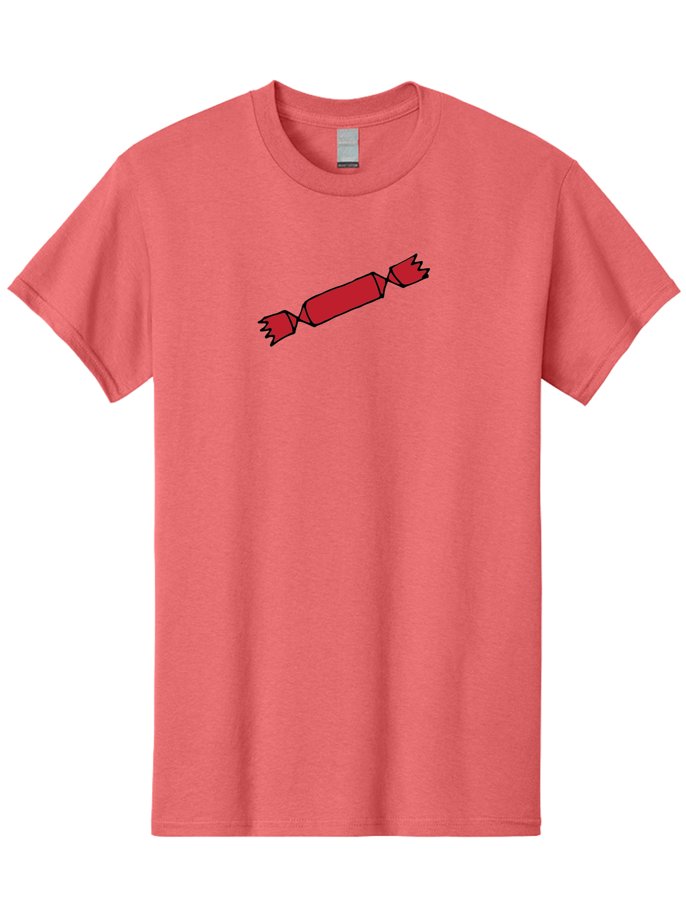 Cracker Men'S Graphic Tee, 100% Cotton, Comfortable Casual Summer Wear, Machine Washable, Cartoon Cracker, Red Firecracker, Celebration, Party Popper, Festive, Holiday, Red Color, Cartoon Style -  Aaa842 5
