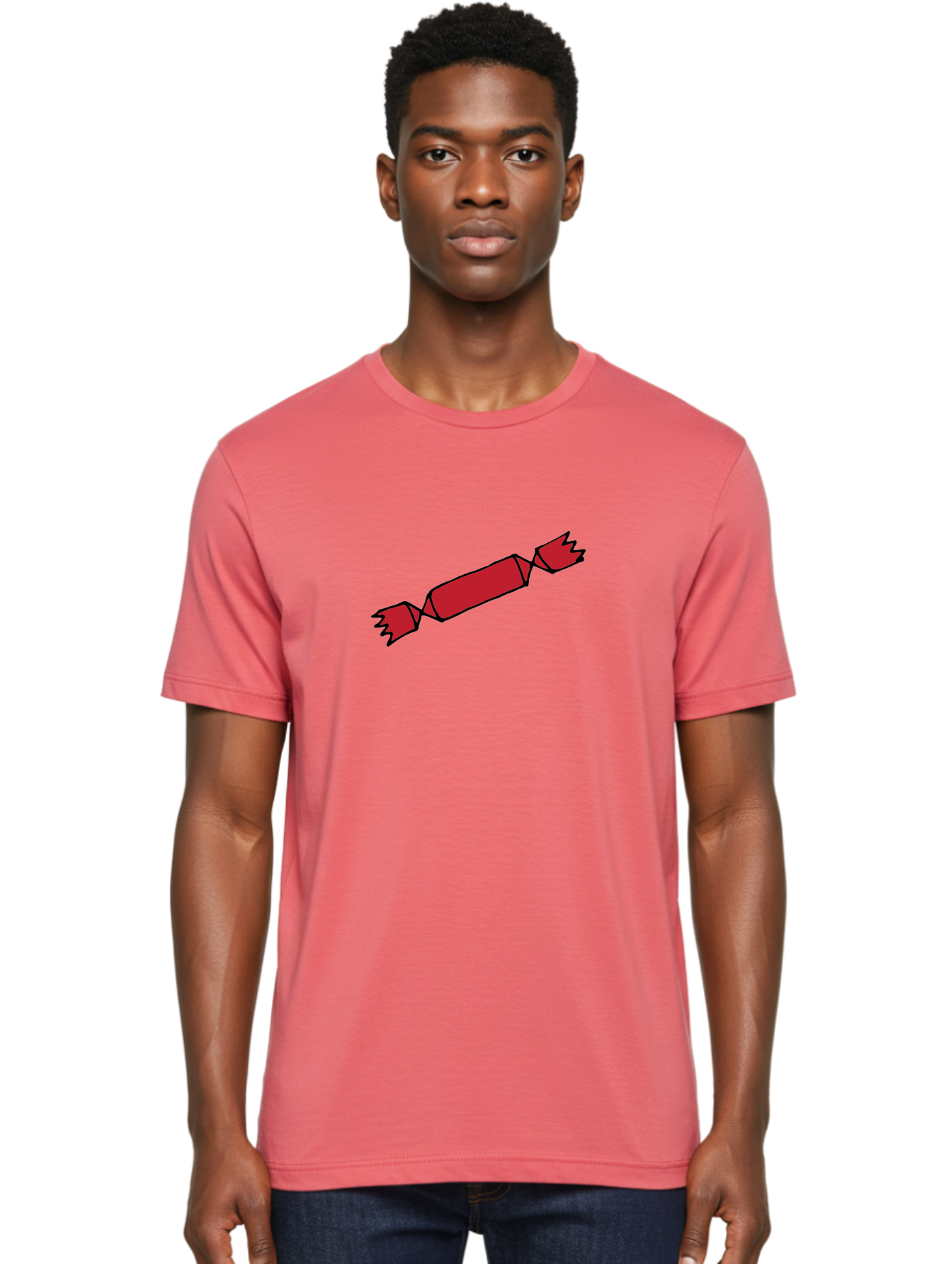 Cracker Men'S Graphic Tee, 100% Cotton, Comfortable Casual Summer Wear, Machine Washable, Cartoon Cracker, Red Firecracker, Celebration, Party Popper, Festive, Holiday, Red Color, Cartoon Style -  Aaa842 6