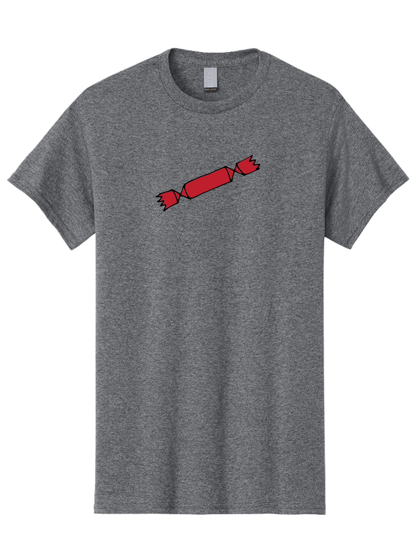 Cracker Men'S Graphic Tee, 100% Cotton, Comfortable Casual Summer Wear, Machine Washable, Cartoon Cracker, Red Firecracker, Celebration, Party Popper, Festive, Holiday, Red Color, Cartoon Style -  Aaa842 9