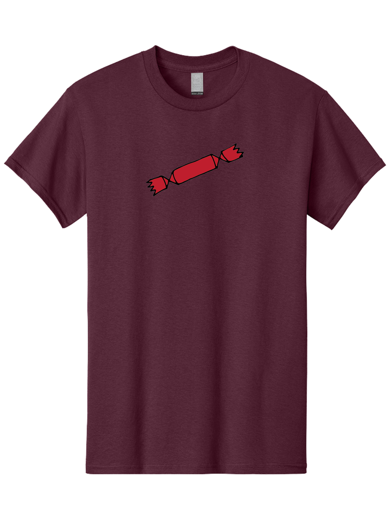 Cracker Men'S Graphic Tee, 100% Cotton, Comfortable Casual Summer Wear, Machine Washable, Cartoon Cracker, Red Firecracker, Celebration, Party Popper, Festive, Holiday, Red Color, Cartoon Style -  Aaa842 13