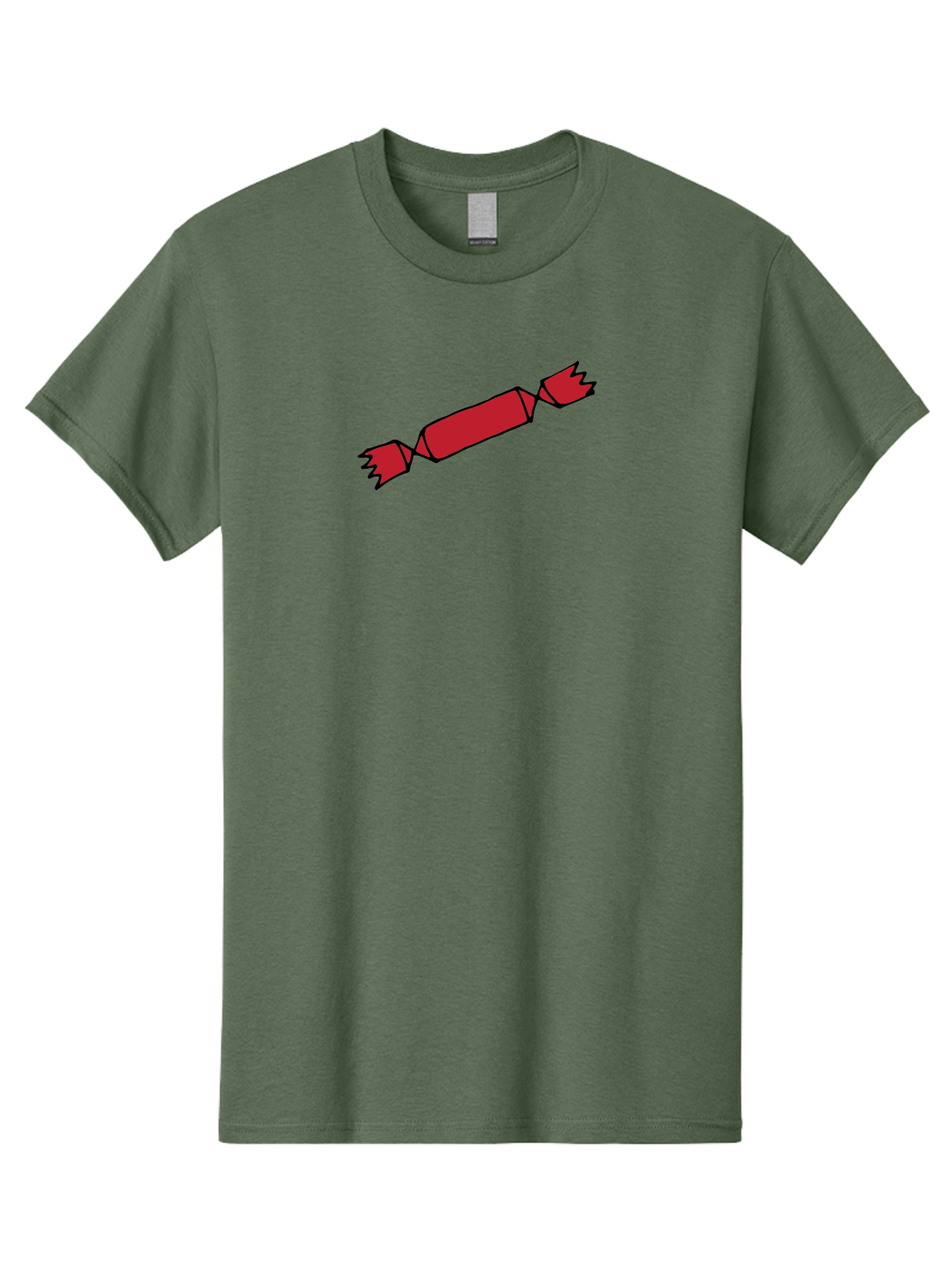Cracker Men'S Graphic Tee, 100% Cotton, Comfortable Casual Summer Wear, Machine Washable, Cartoon Cracker, Red Firecracker, Celebration, Party Popper, Festive, Holiday, Red Color, Cartoon Style -  Aaa842 15