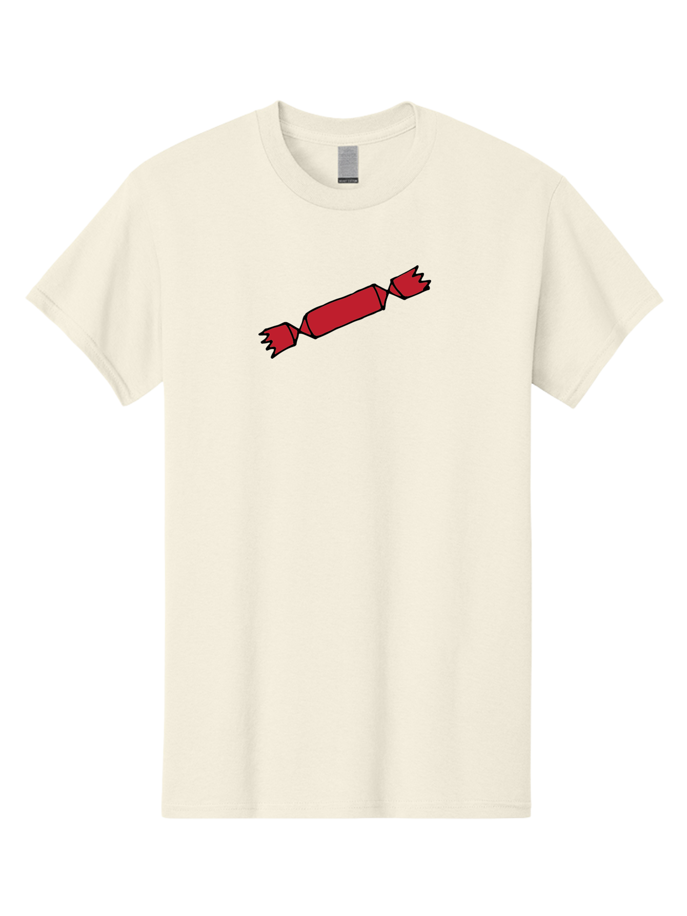 Cracker Men'S Graphic Tee, 100% Cotton, Comfortable Casual Summer Wear, Machine Washable, Cartoon Cracker, Red Firecracker, Celebration, Party Popper, Festive, Holiday, Red Color, Cartoon Style -  Aaa842 17