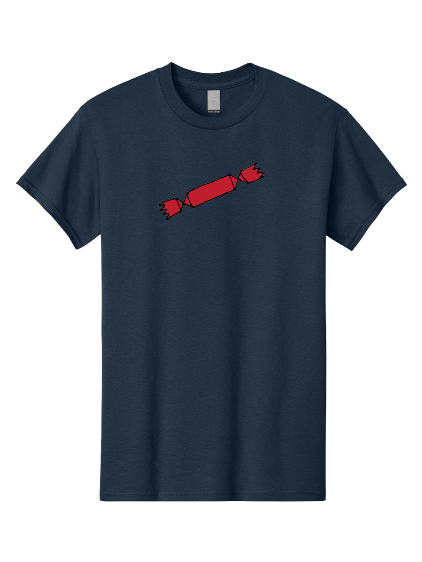 Cracker Men'S Graphic Tee, 100% Cotton, Comfortable Casual Summer Wear, Machine Washable, Cartoon Cracker, Red Firecracker, Celebration, Party Popper, Festive, Holiday, Red Color, Cartoon Style -  Aaa842 19