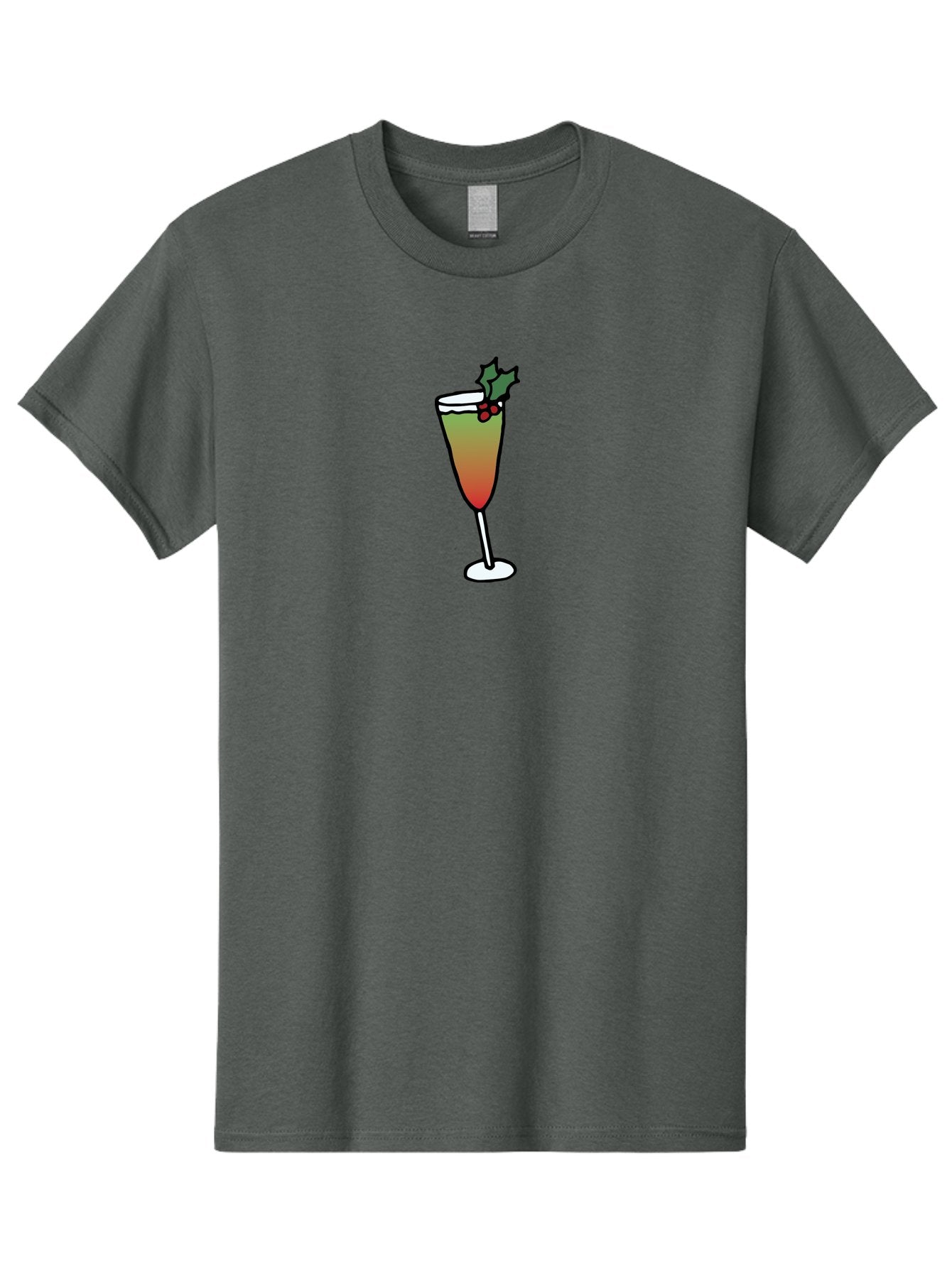 Cranberry-Christmas-Cocktail Men'S Graphic Tee, 100% Cotton, Comfortable Casual Summer Wear, Machine Washable, Holiday Cocktail, Festive Drink, Cranberry Martini, Champagne Flute, Holly Garnish, Red Berries, Christmas Drink, Party Beverage, -  Aaa843 4