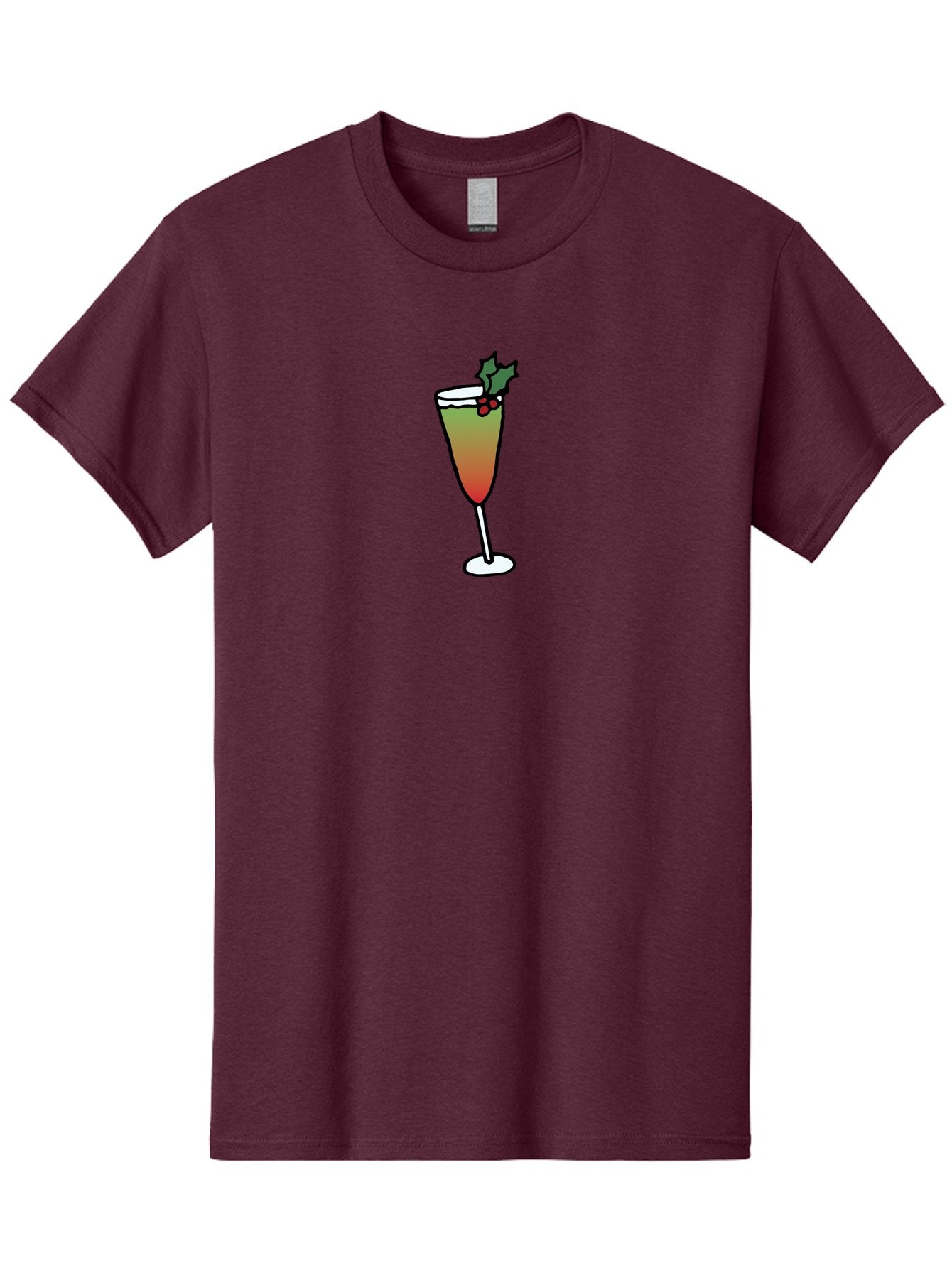Cranberry-Christmas-Cocktail Men'S Graphic Tee, 100% Cotton, Comfortable Casual Summer Wear, Machine Washable, Holiday Cocktail, Festive Drink, Cranberry Martini, Champagne Flute, Holly Garnish, Red Berries, Christmas Drink, Party Beverage, -  Aaa843 6