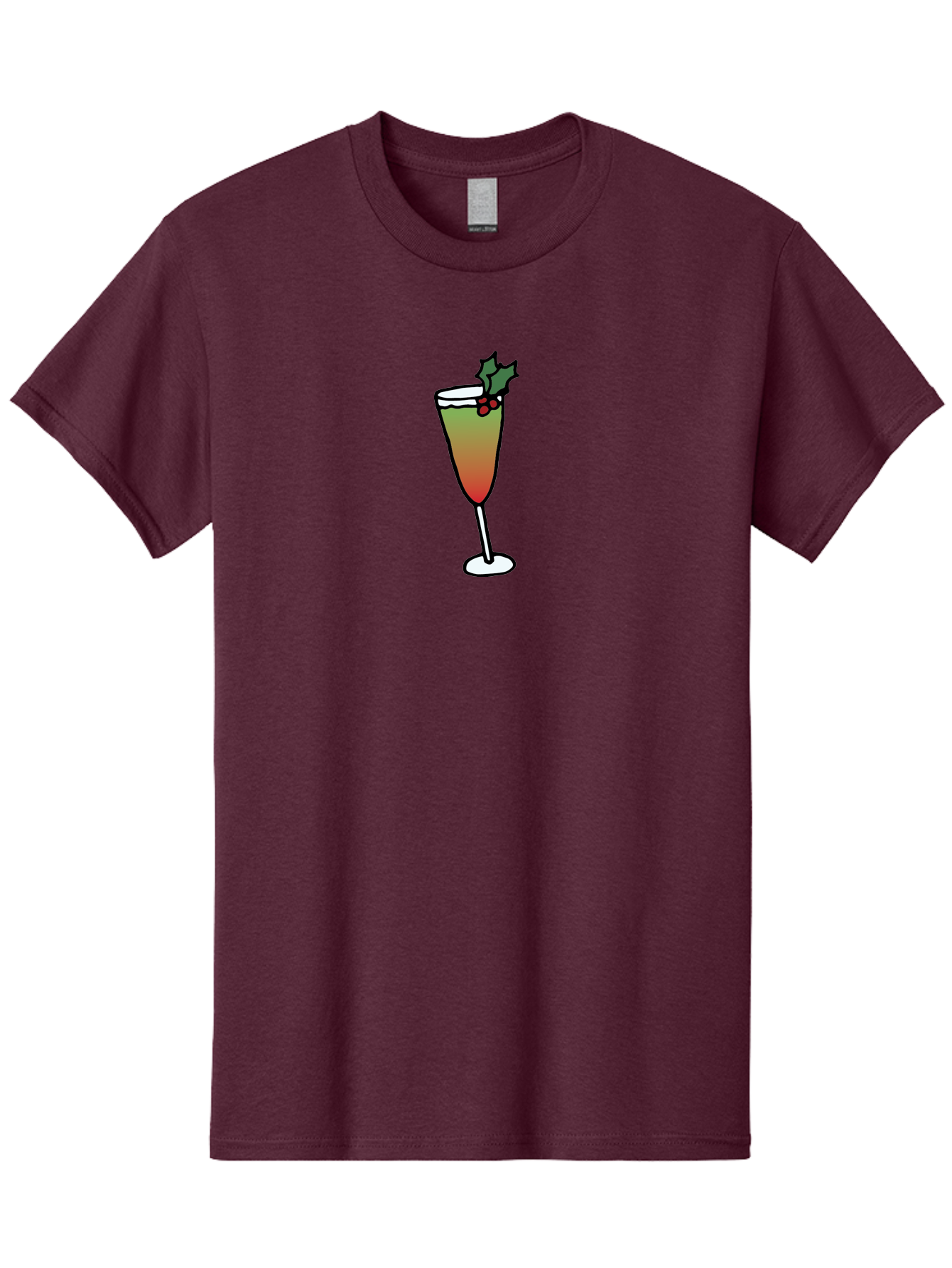 Cranberry-Christmas-Cocktail Men'S Graphic Tee, 100% Cotton, Comfortable Casual Summer Wear, Machine Washable, Holiday Cocktail, Festive Drink, Cranberry Martini, Champagne Flute, Holly Garnish, Red Berries, Christmas Drink, Party Beverage, -  Aaa843 19