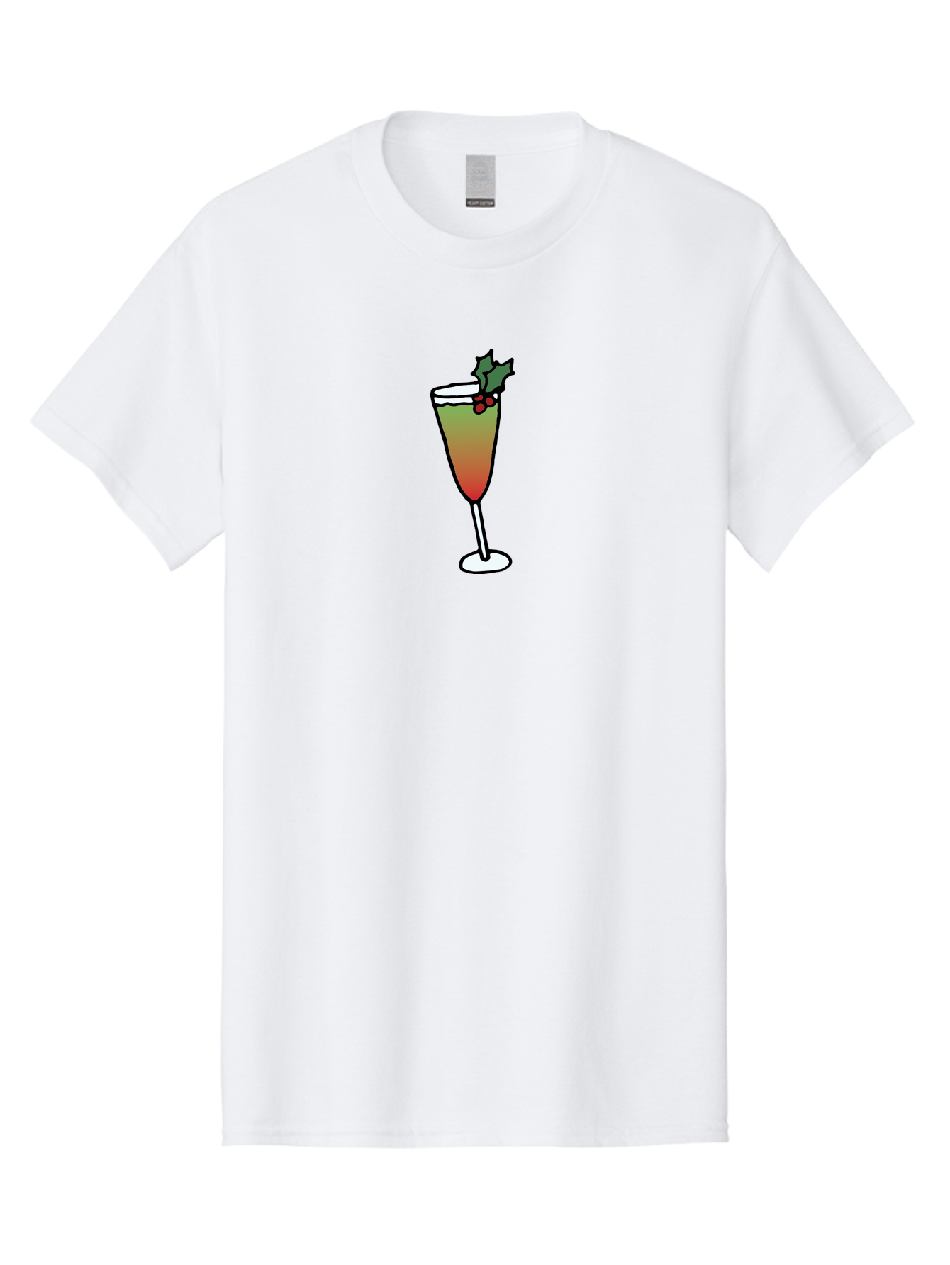 Cranberry-Christmas-Cocktail Men'S Graphic Tee, 100% Cotton, Comfortable Casual Summer Wear, Machine Washable, Holiday Cocktail, Festive Drink, Cranberry Martini, Champagne Flute, Holly Garnish, Red Berries, Christmas Drink, Party Beverage, -  Aaa843 23