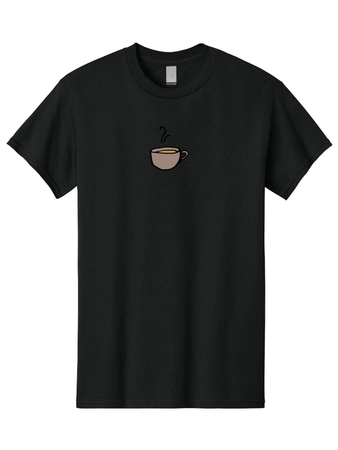 Cup-Of-Coffee-1 Men'S Graphic Tee, 100% Cotton, Comfortable Casual Summer Wear, Machine Washable, Steaming Cup, Coffee Beverage, Brown Liquid, Cartoon Illustration, Coffee Break, Morning Routine, Warm Drink, Simple Design -  Aaa844 10