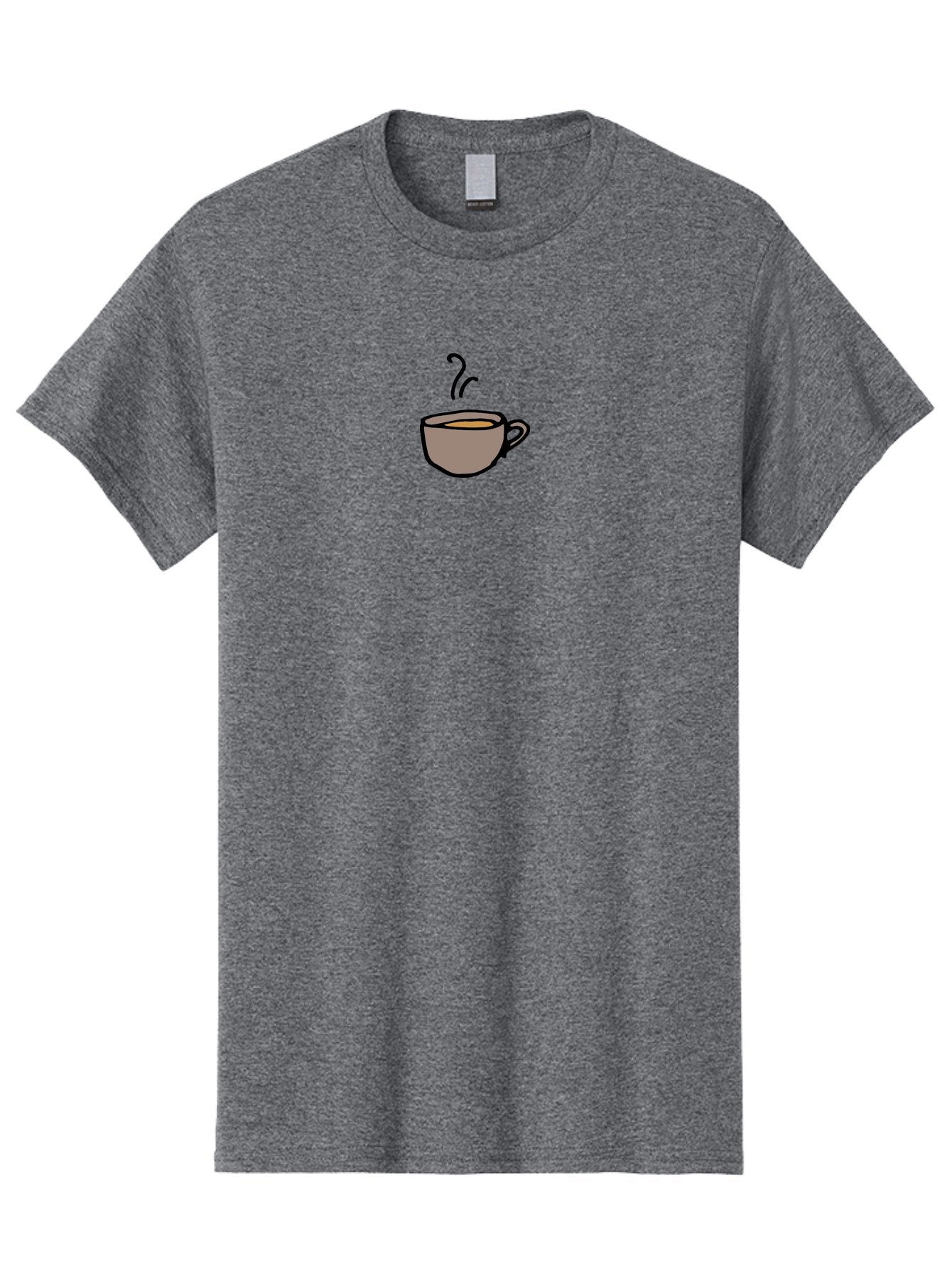 Cup-Of-Coffee-1 Men'S Graphic Tee, 100% Cotton, Comfortable Casual Summer Wear, Machine Washable, Steaming Cup, Coffee Beverage, Brown Liquid, Cartoon Illustration, Coffee Break, Morning Routine, Warm Drink, Simple Design -  Aaa844 7