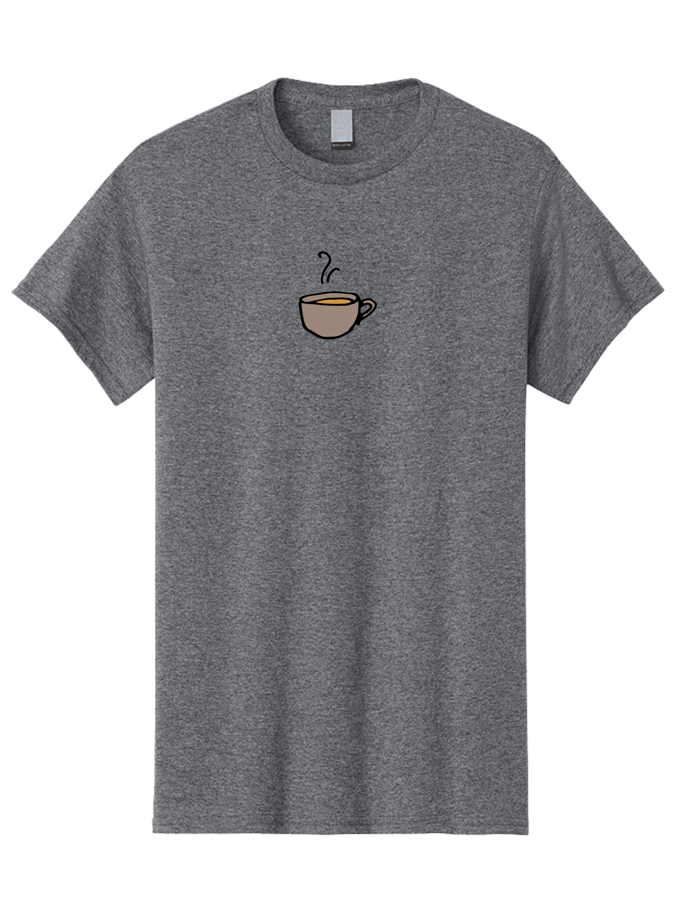 Cup-Of-Coffee-1 Men'S Graphic Tee, 100% Cotton, Comfortable Casual Summer Wear, Machine Washable, Steaming Cup, Coffee Beverage, Brown Liquid, Cartoon Illustration, Coffee Break, Morning Routine, Warm Drink, Simple Design -  Aaa844 9