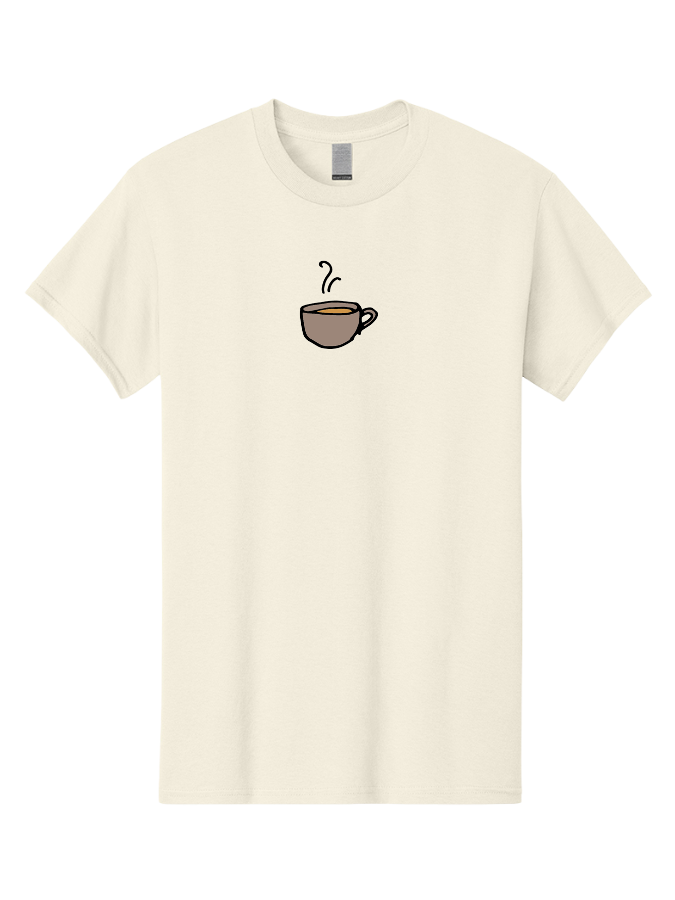 Cup-Of-Coffee-1 Men'S Graphic Tee, 100% Cotton, Comfortable Casual Summer Wear, Machine Washable, Steaming Cup, Coffee Beverage, Brown Liquid, Cartoon Illustration, Coffee Break, Morning Routine, Warm Drink, Simple Design -  Aaa844 17