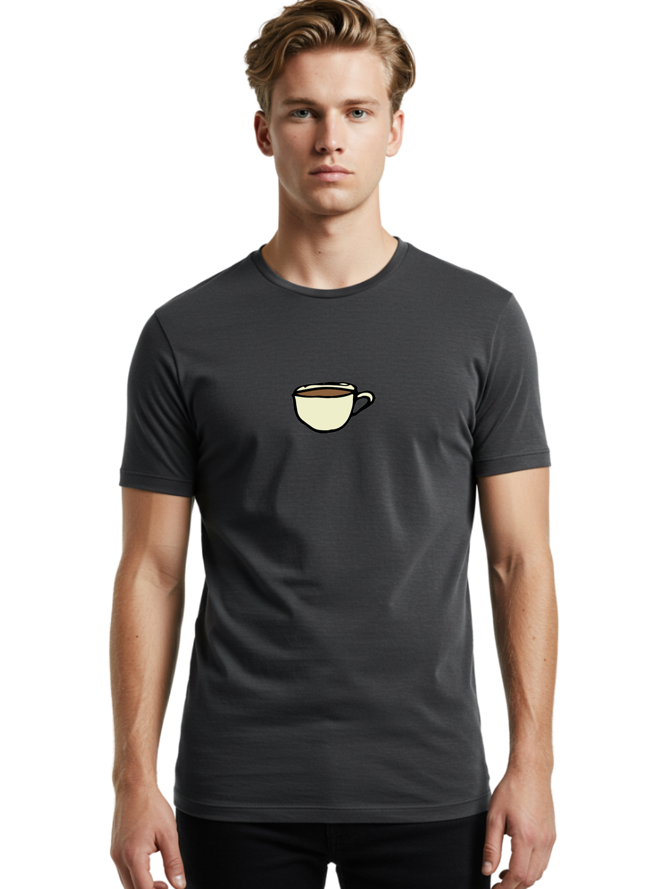 Cup-Of-Coffee Men'S Graphic Tee, 100% Cotton, Comfortable Casual Summer Wear, Machine Washable, Coffee Cup, Hot Beverage, Morning Pick-Me-Up, Caffeine Boost, Coffee Break, Tea Cup -  Aaa845 8