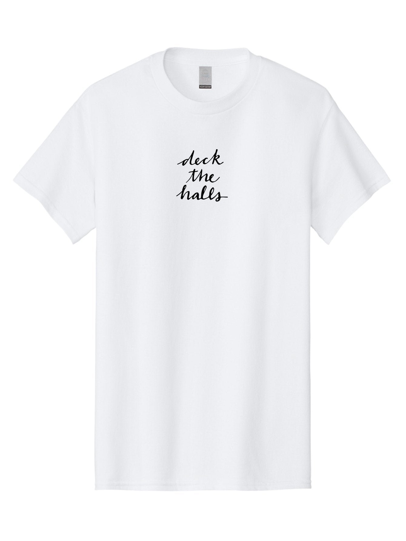 Deck-The-Halls-1 Men'S Graphic Tee, 100% Cotton, Comfortable Casual Summer Wear, Machine Washable, Deck The Halls, Holiday Phrase, Festive Saying, Christmas Greeting, Holiday Cheer, Seasonal Decor, Winter Wonderland, Christmas Magic, -  Aaa849 4