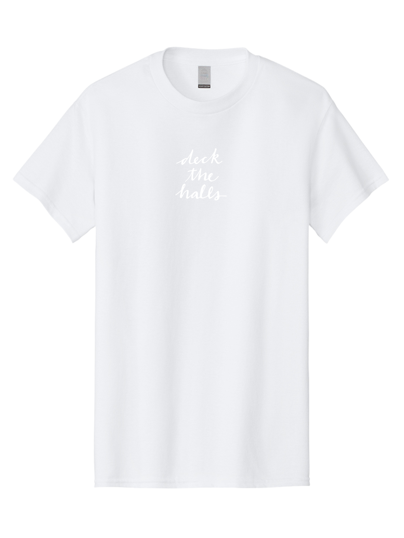 Deck-The-Halls Men'S Graphic Tee, 100% Cotton, Comfortable Casual Summer Wear, Machine Washable, Deck The Halls, Holiday Phrase, Festive Greeting, Christmas Message, Winter Decoration, Seasonal Phrase -  Aaa850 3