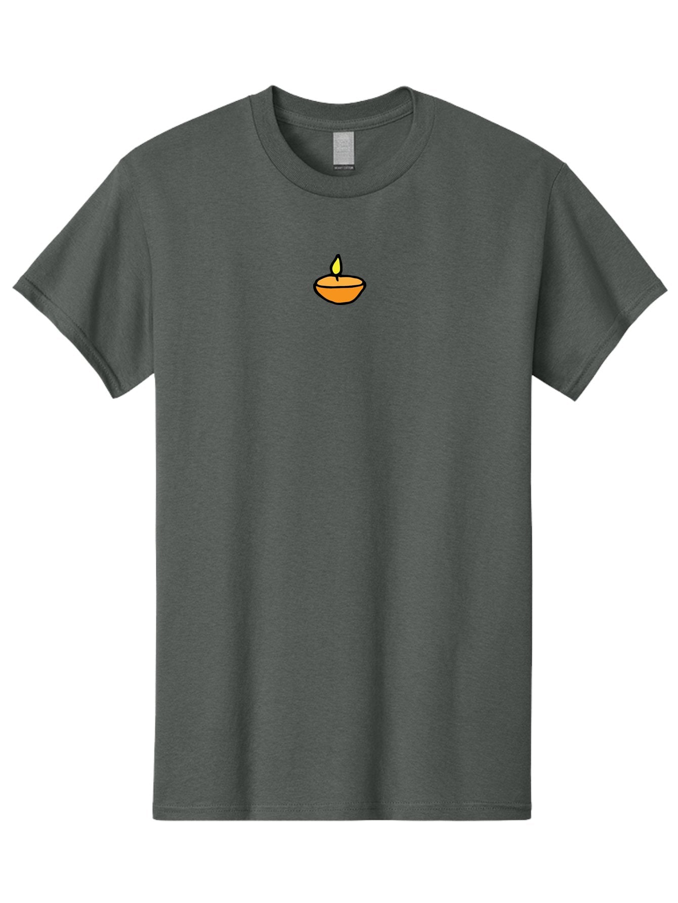 Diya-Lamp-1 Men'S Graphic Tee, 100% Cotton, Comfortable Casual Summer Wear, Machine Washable, Diya Lamp, Traditional Indian Lamp, Clay Lamp, Lit Diya, Warm Glow, Simple Design, Cultural Symbol, Festive Atmosphere, Spiritual Ambiance -  Aaa858 4