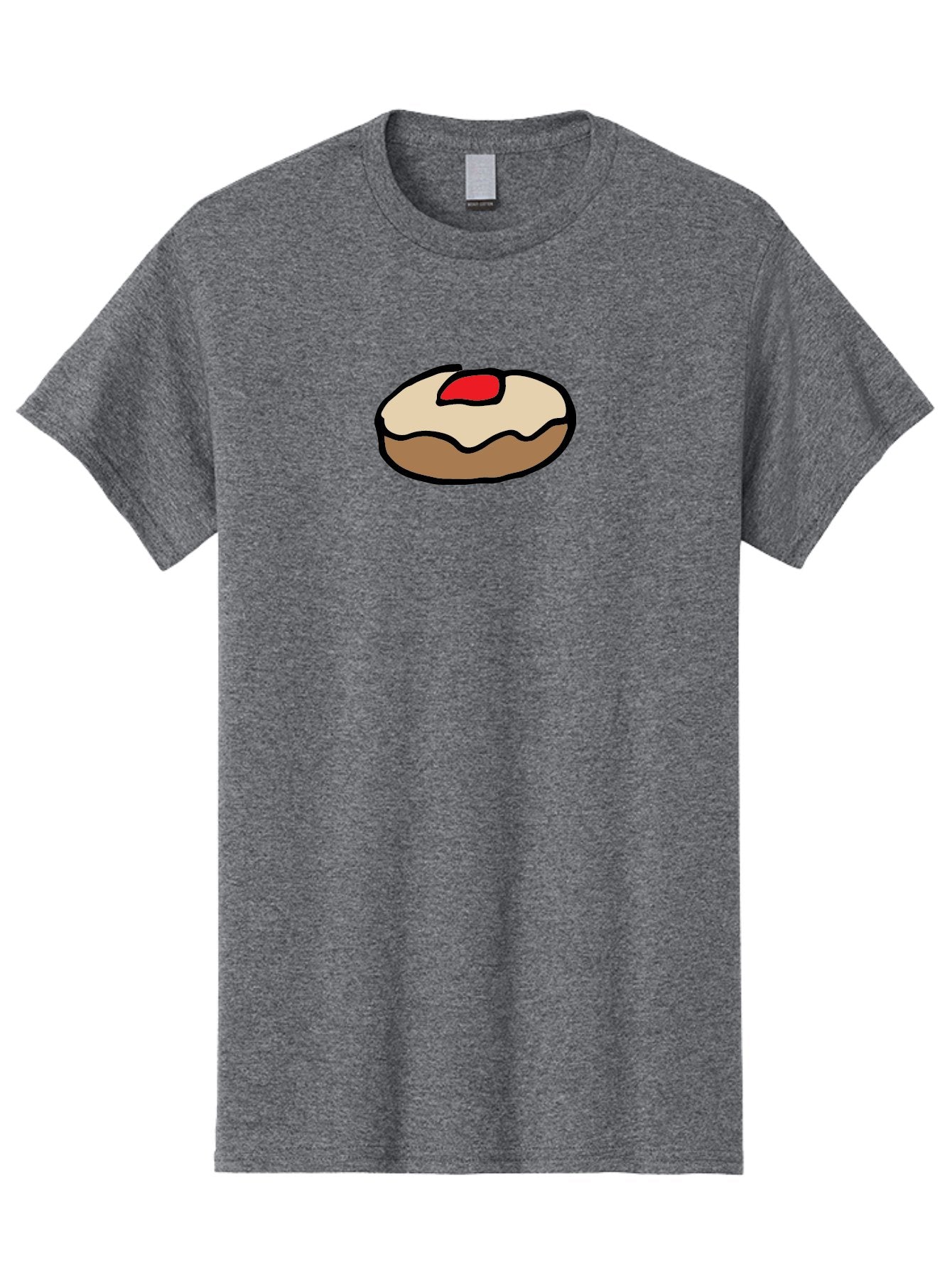 Donut-With-Cherry Men'S Graphic Tee, 100% Cotton, Comfortable Casual Summer Wear, Machine Washable, Donut With Cherry On Top, Sweet Treat, Dessert, Glazed Donut, Cherry Topping, Tasty Pastry, Baked Goods, Sweet Tooth, Donut Love, Foodie, -  Aaa860 3