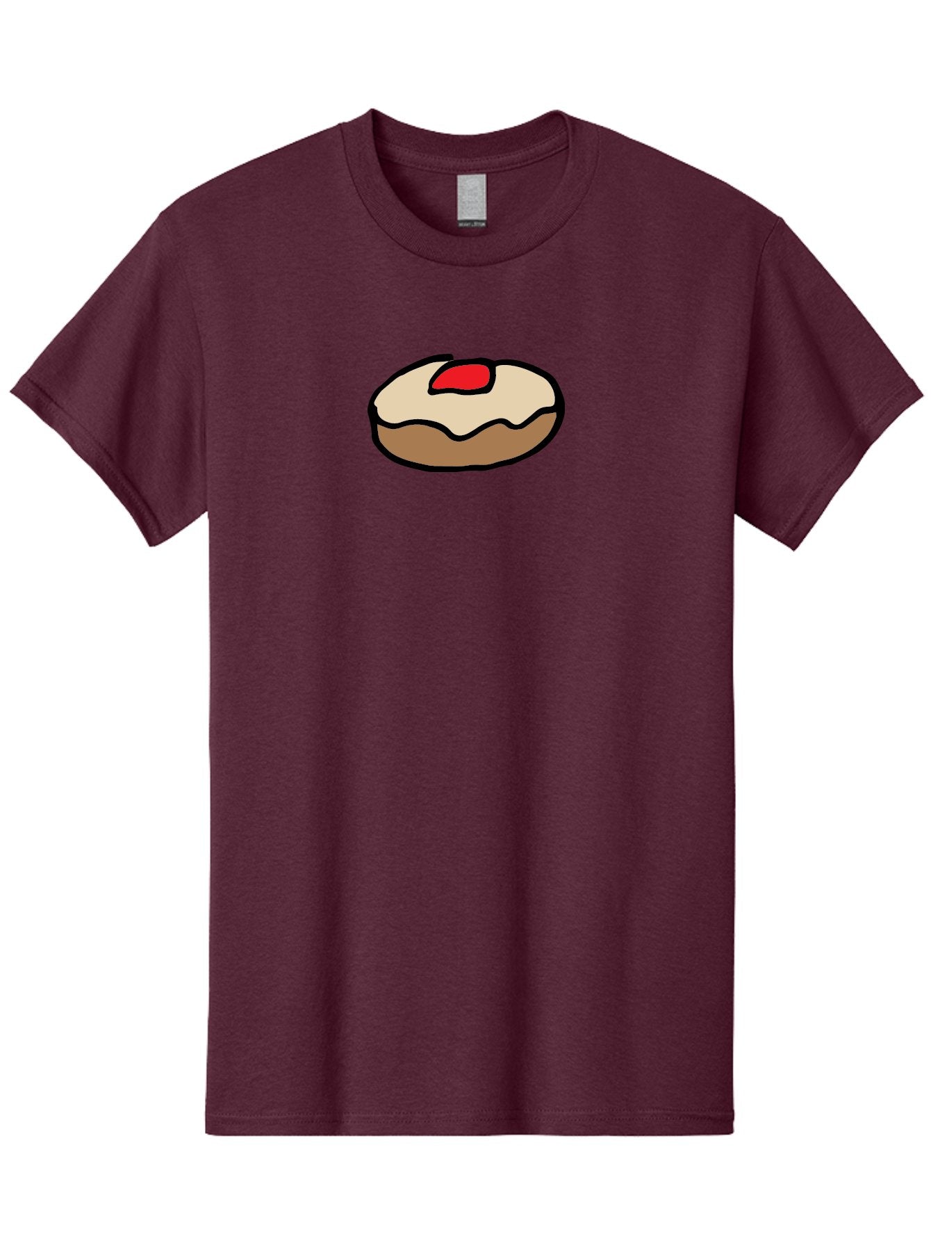 Donut-With-Cherry Men'S Graphic Tee, 100% Cotton, Comfortable Casual Summer Wear, Machine Washable, Donut With Cherry On Top, Sweet Treat, Dessert, Glazed Donut, Cherry Topping, Tasty Pastry, Baked Goods, Sweet Tooth, Donut Love, Foodie, -  Aaa860 13