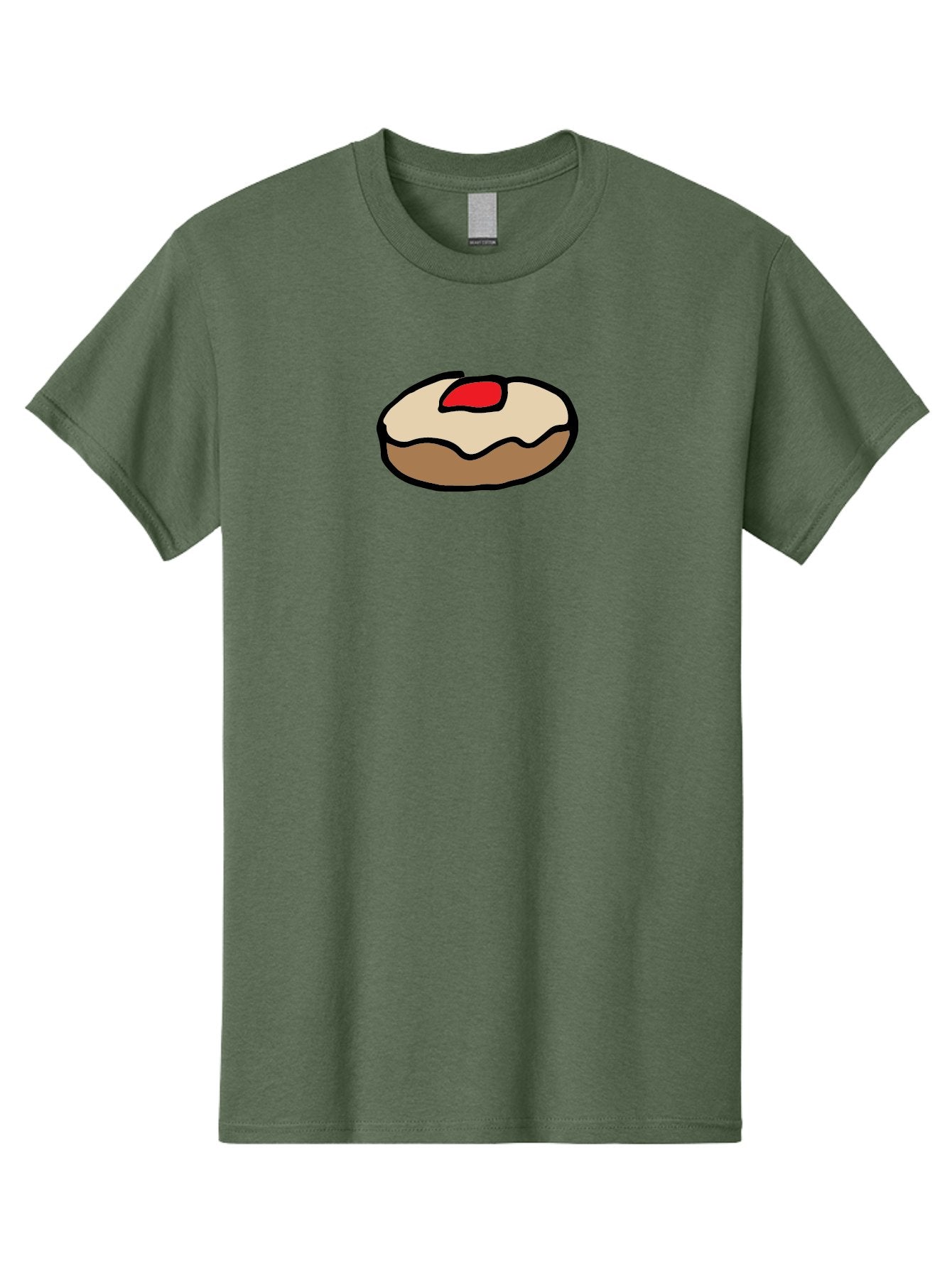 Donut-With-Cherry Men'S Graphic Tee, 100% Cotton, Comfortable Casual Summer Wear, Machine Washable, Donut With Cherry On Top, Sweet Treat, Dessert, Glazed Donut, Cherry Topping, Tasty Pastry, Baked Goods, Sweet Tooth, Donut Love, Foodie, -  Aaa860 10